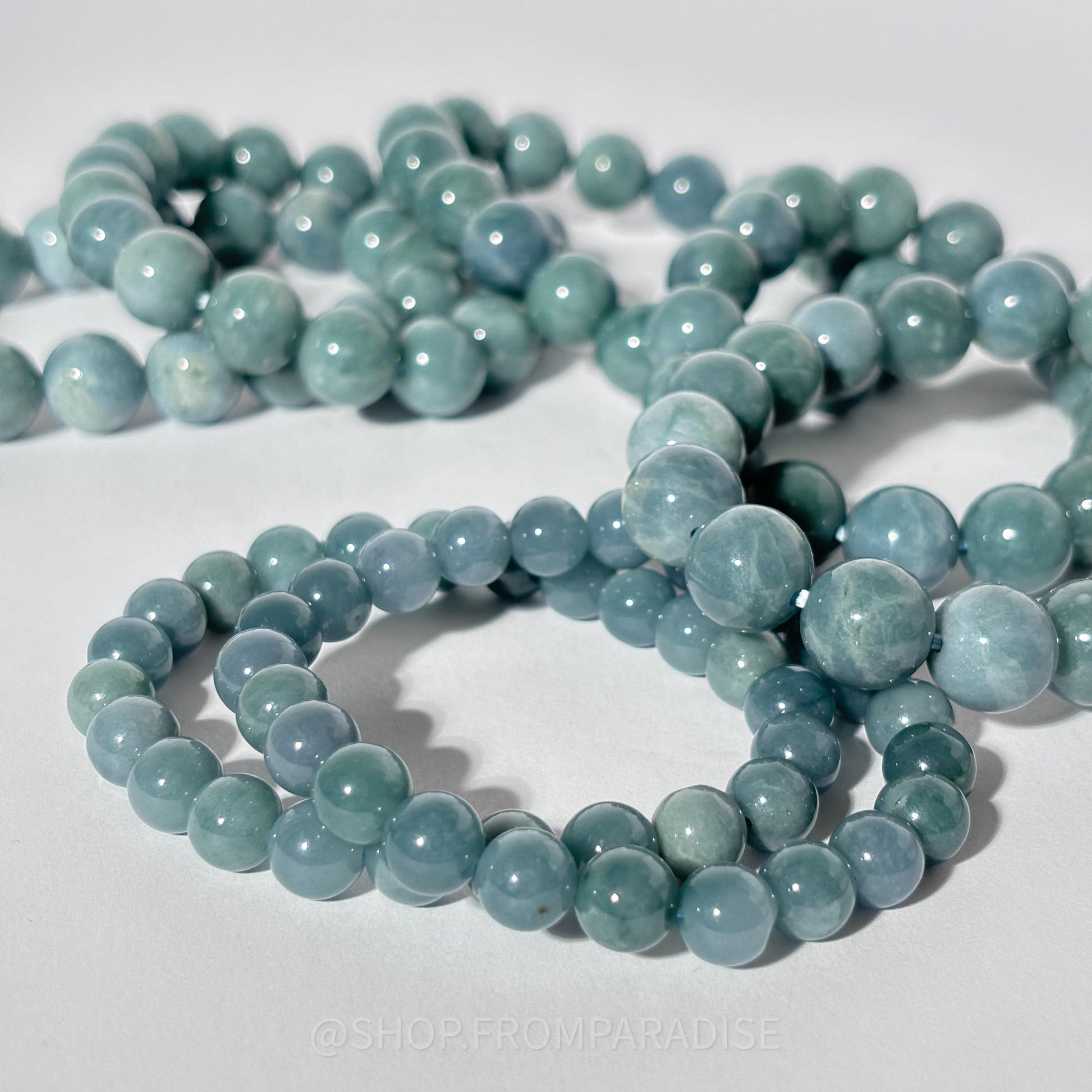 Blue Water Jadeite Bracelet - Blue Water Jade Jewelry