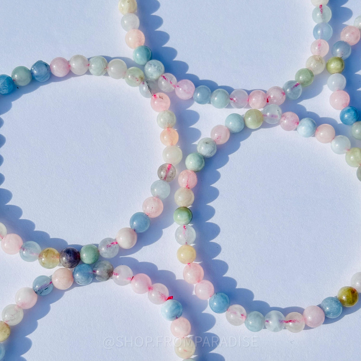 MORGANITE CRYSTAL BRACELET