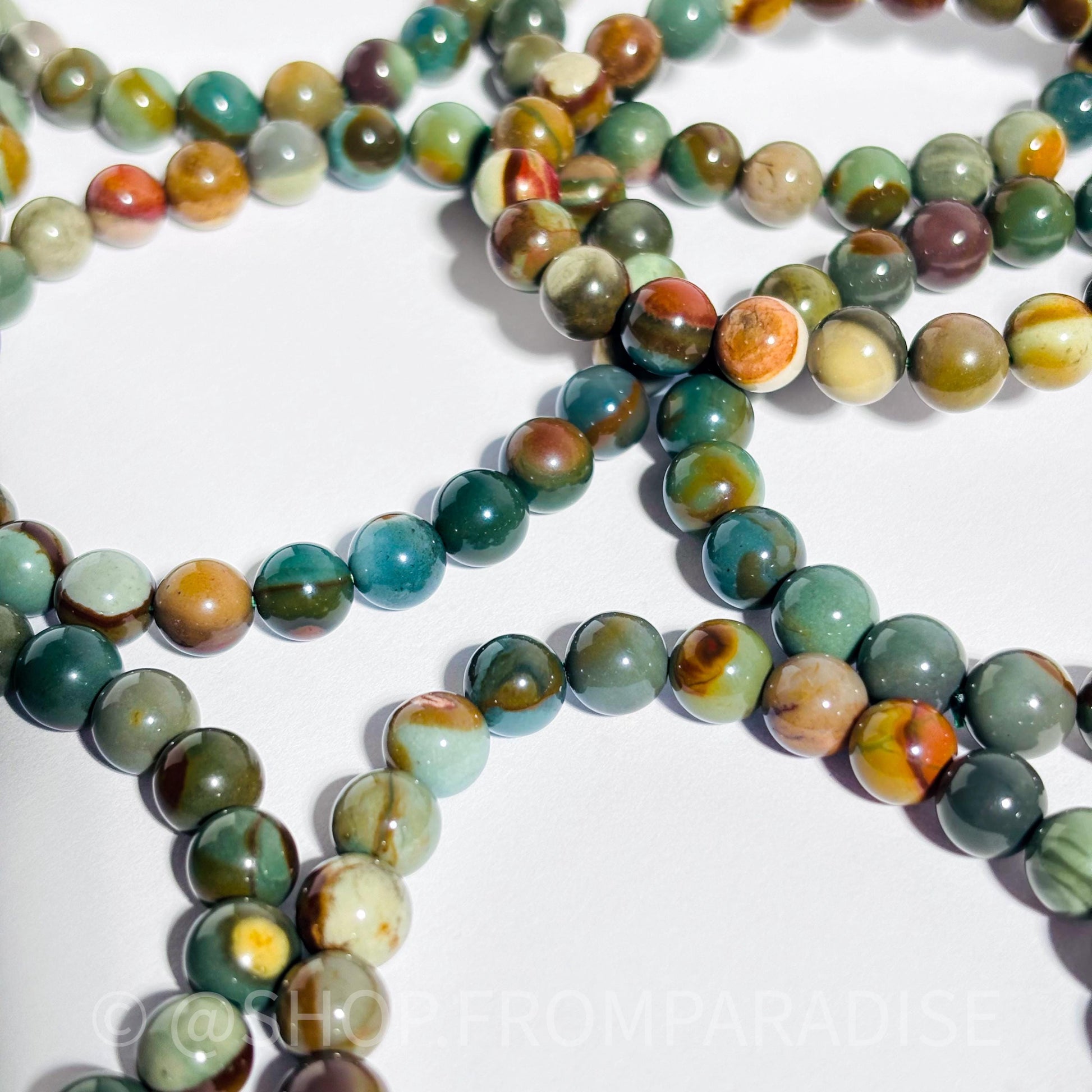 Blue Alashan Agate Crystal Stretch Bracelet