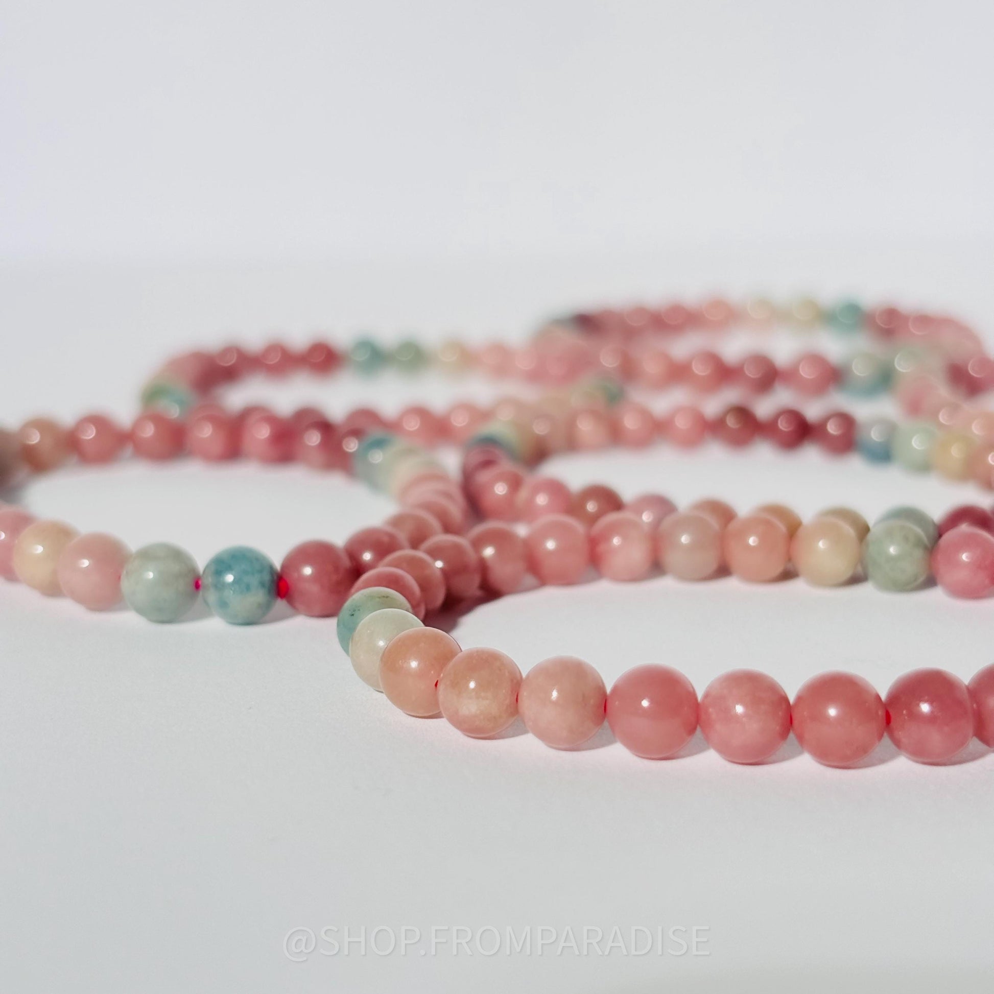 Macaroon Tourmaline Crystal Stretch Bracelet