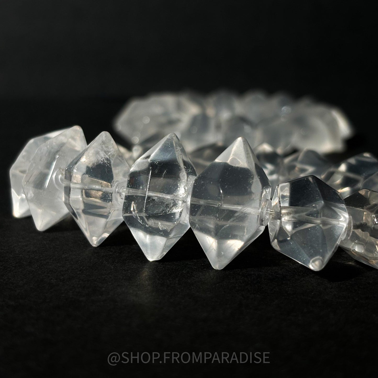 Clear Quartz DT Crystal Stretch Bracelet