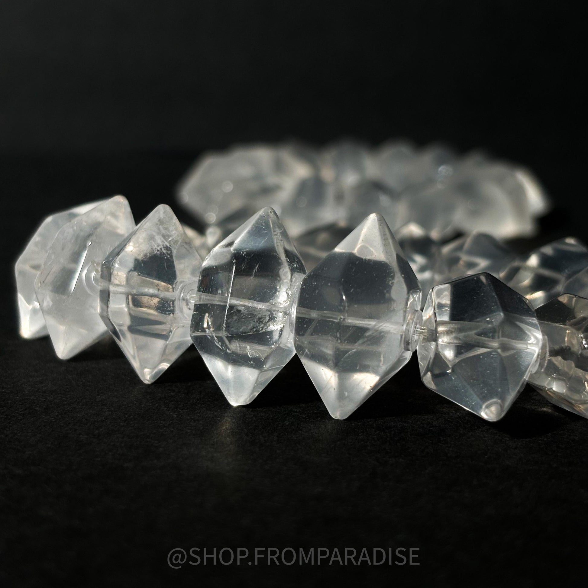 Clear Quartz DT Crystal Stretch Bracelet