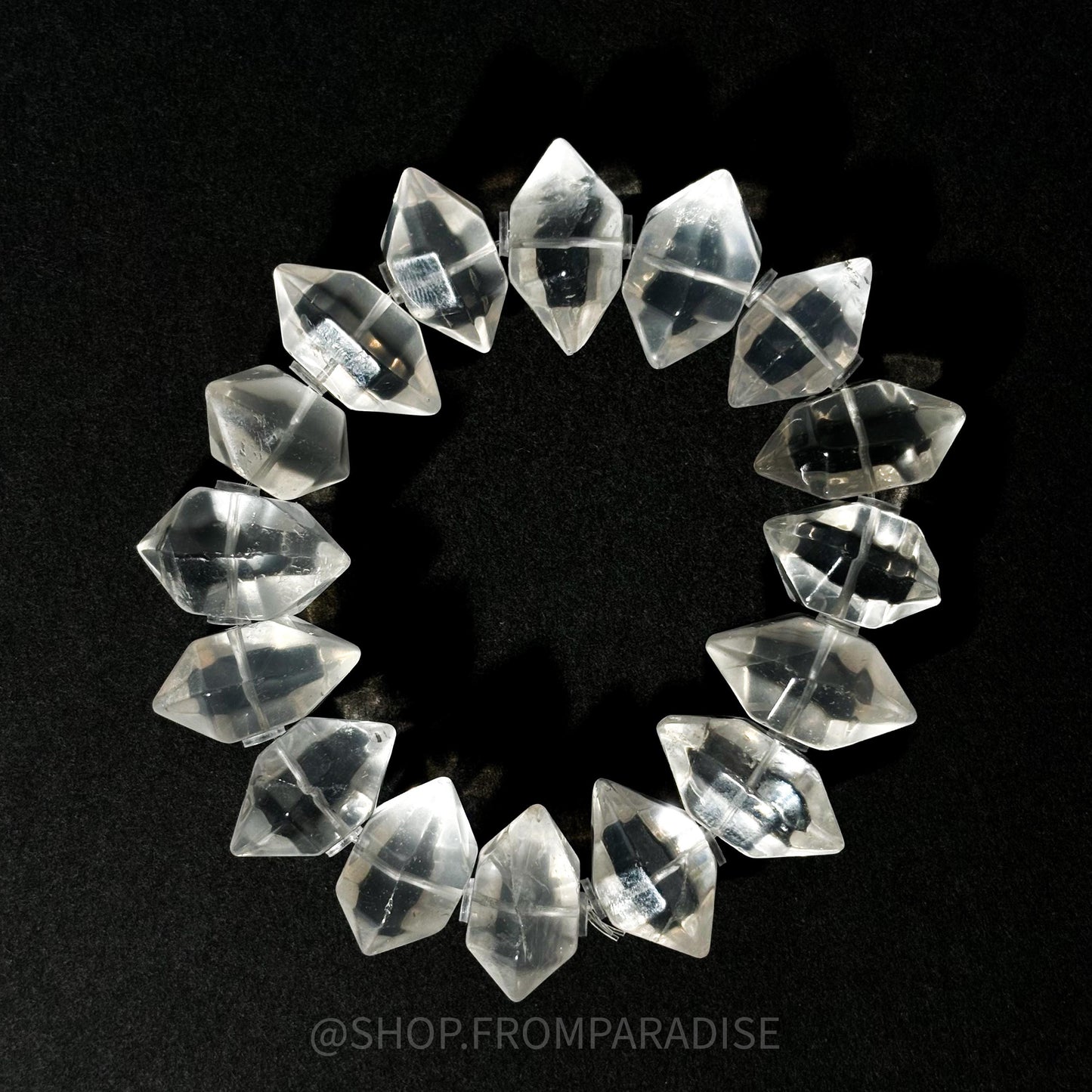 Clear Quartz DT Crystal Stretch Bracelet