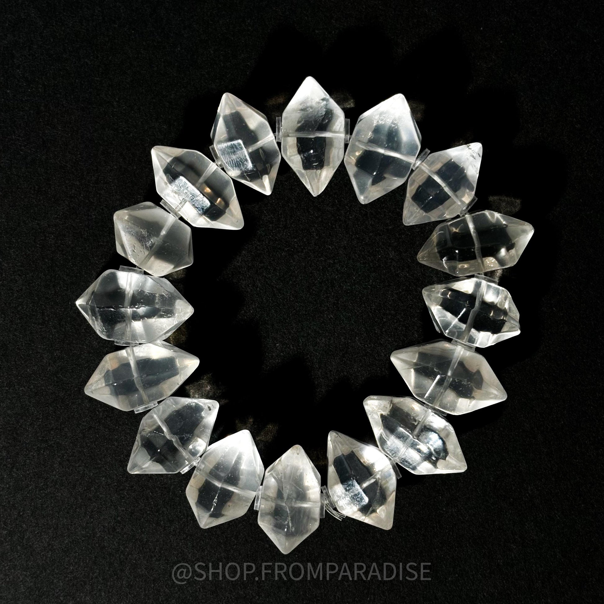Clear Quartz DT Crystal Stretch Bracelet