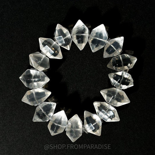 Clear Quartz DT Crystal Stretch Bracelet