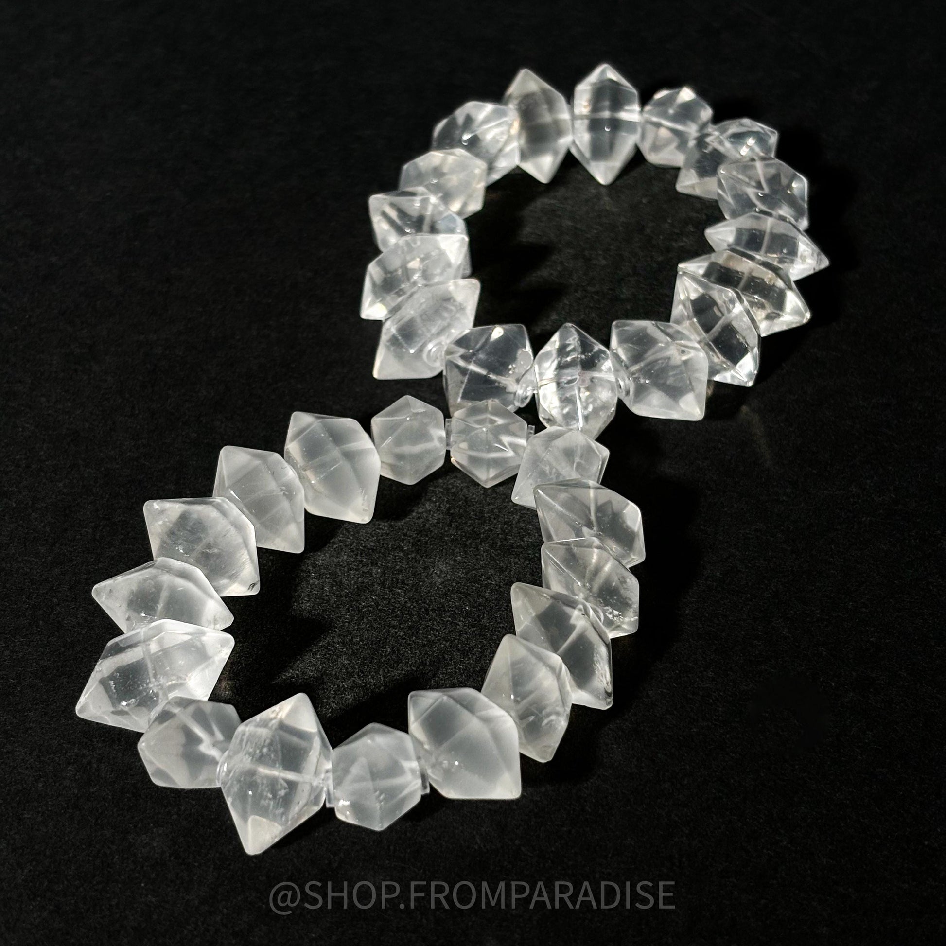 Clear Quartz DT Crystal Stretch Bracelet