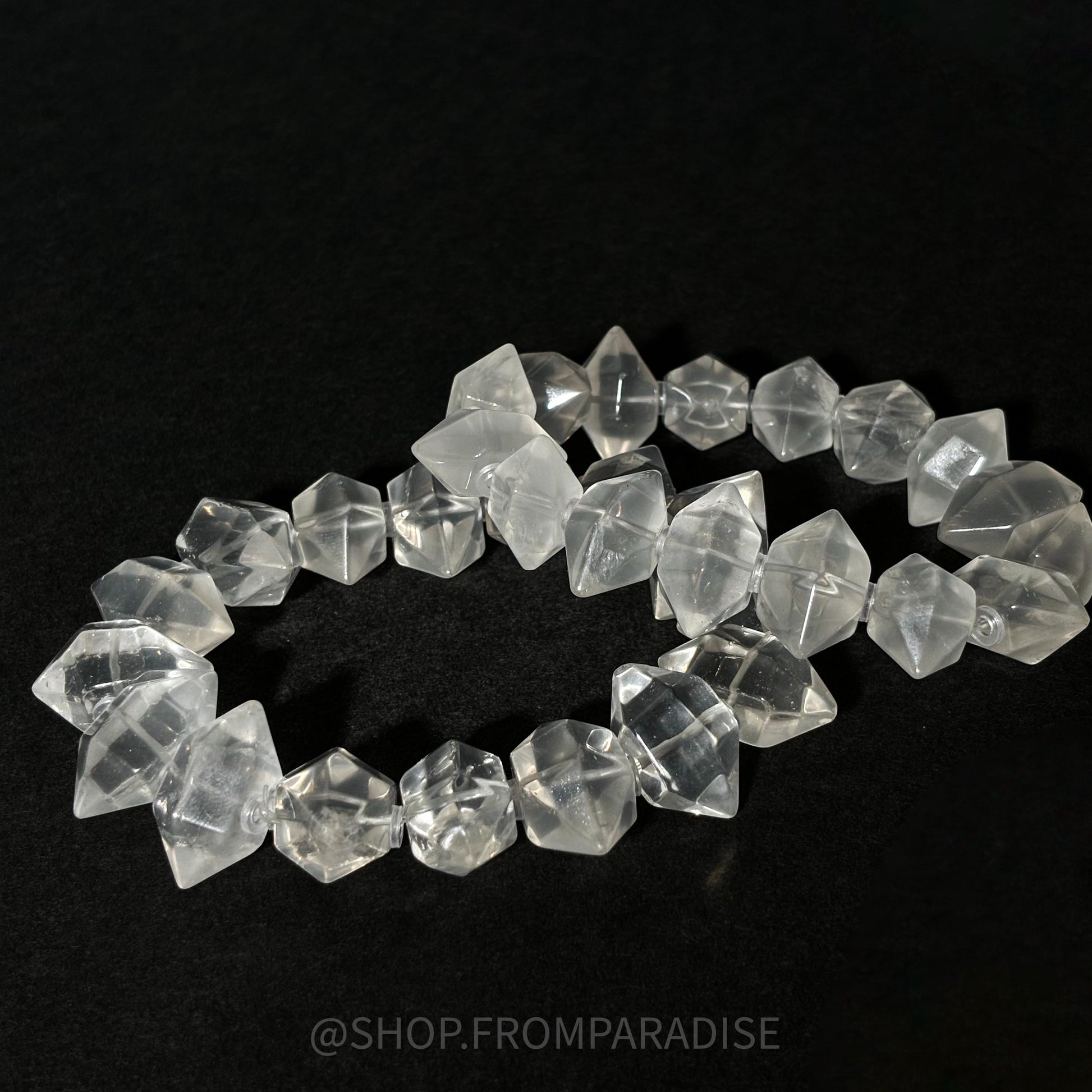 Clear Quartz DT Crystal Stretch Bracelet