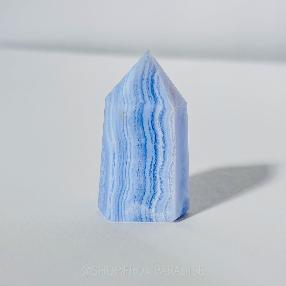 Blue Lace Agate Crystal Tower
