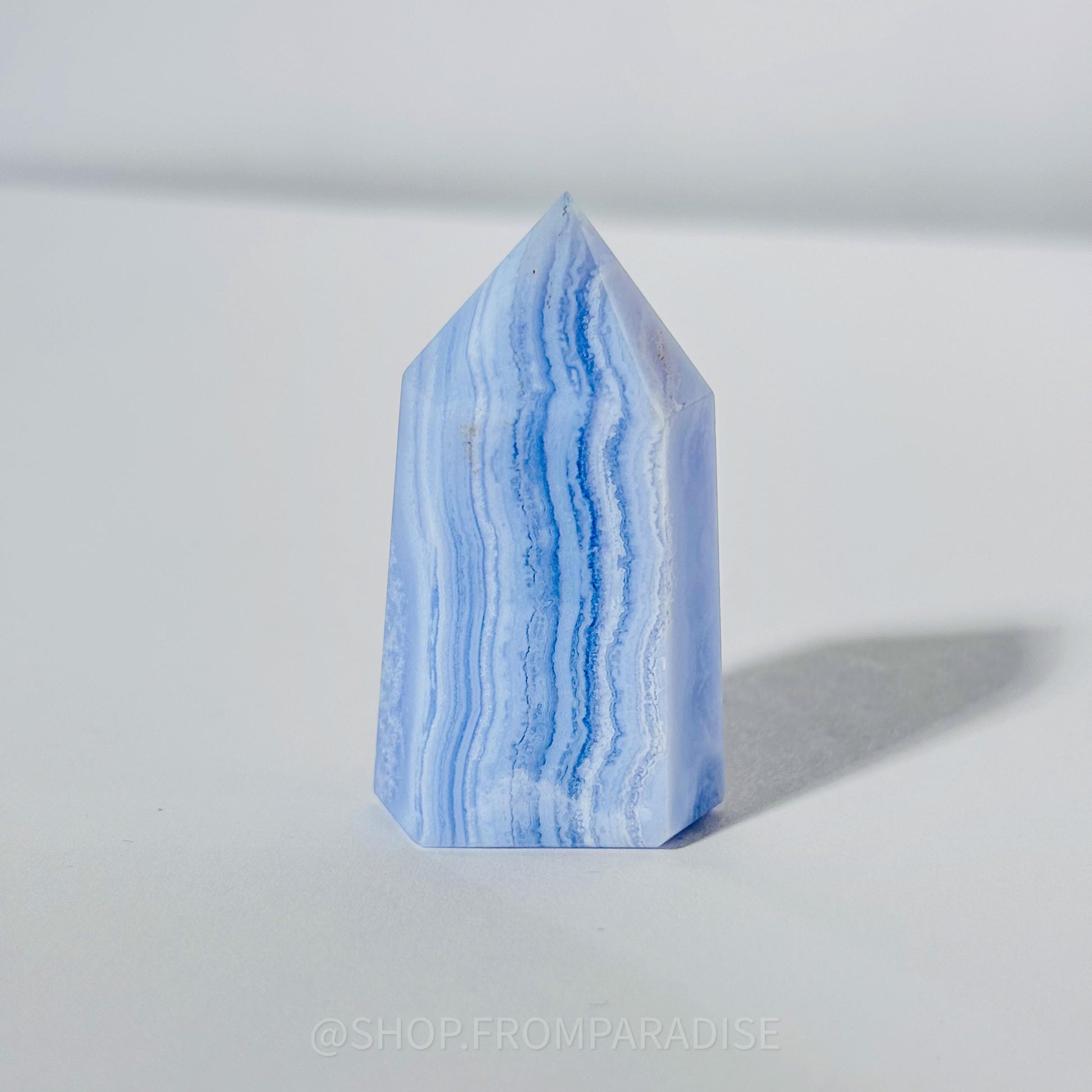 Blue Lace Agate Crystal Tower