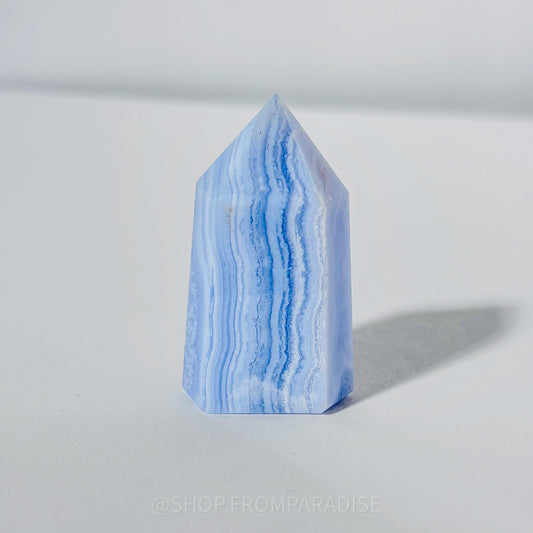 Blue Lace Agate Crystal Tower