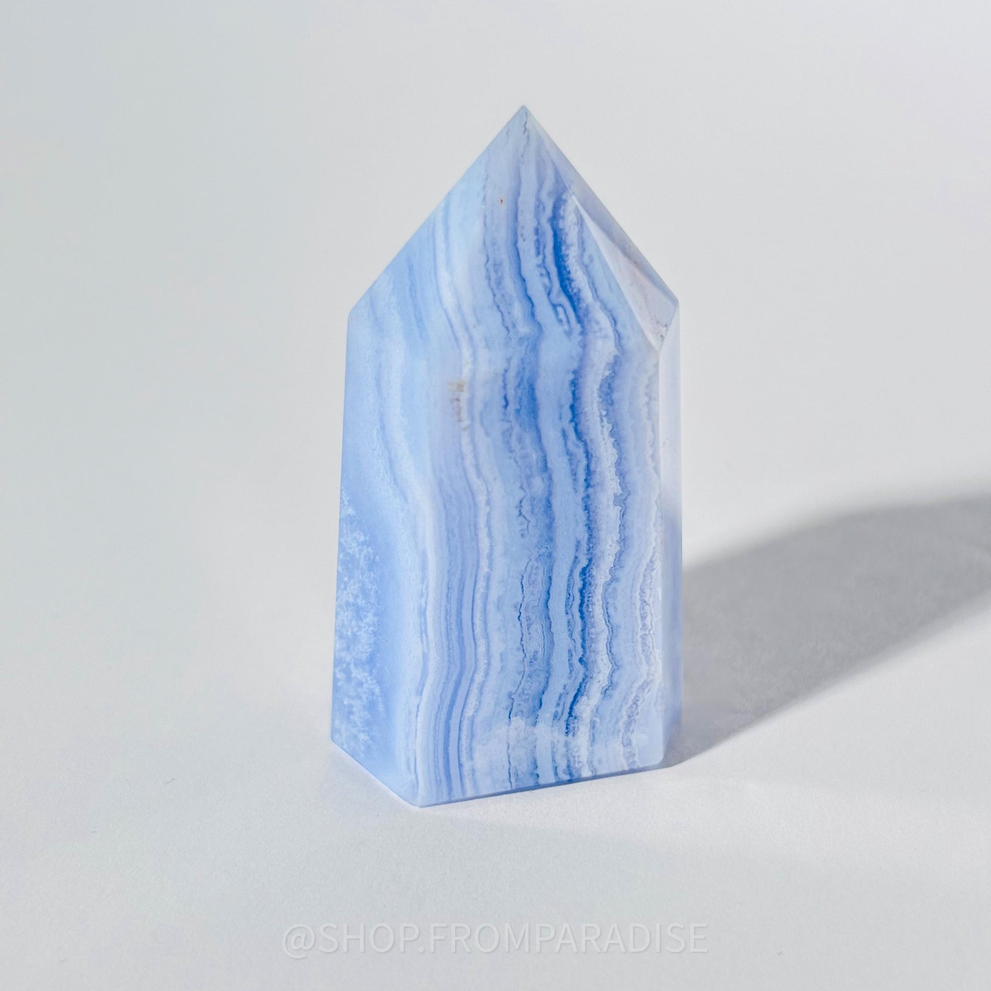 Blue Lace Agate Crystal Tower
