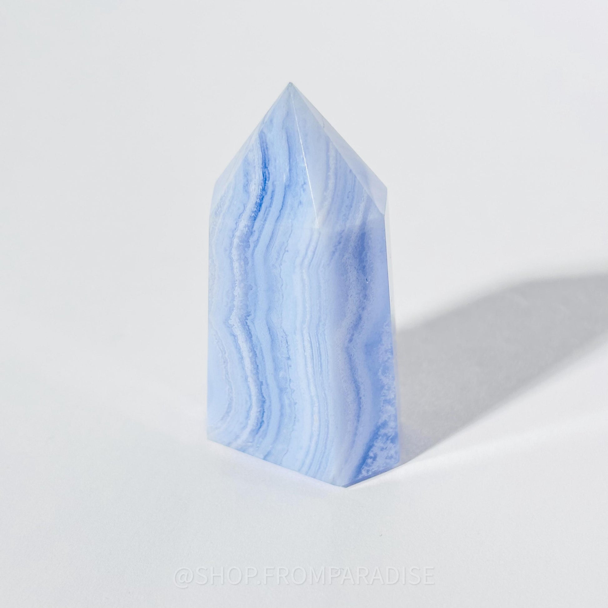 Blue Lace Agate Crystal Tower