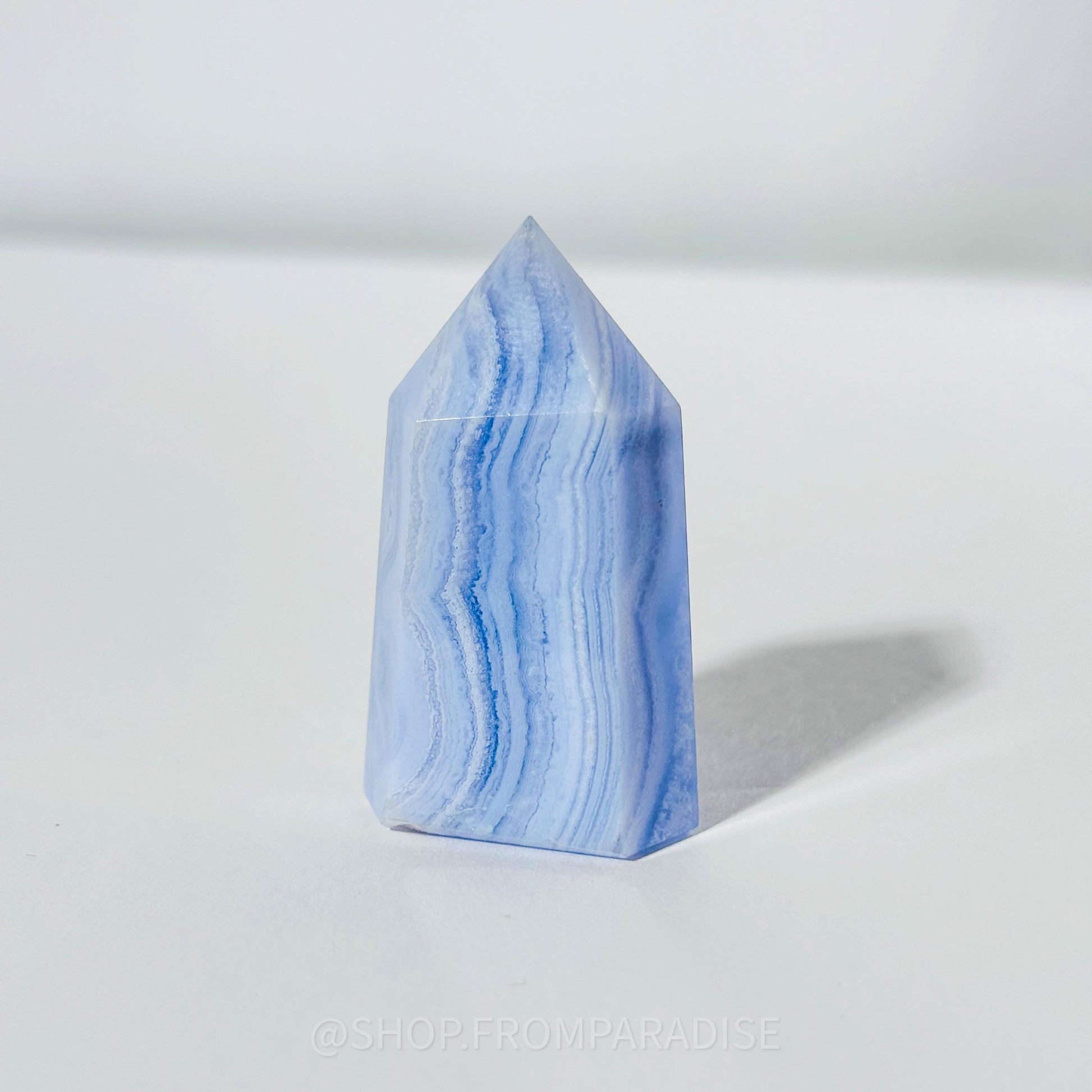 Blue Lace Agate Crystal Tower