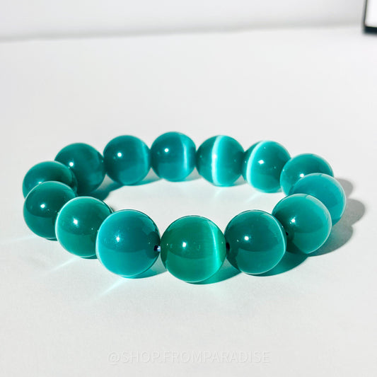 BLUE SELENITE Satin Spar Crystal Stretch Bracelet