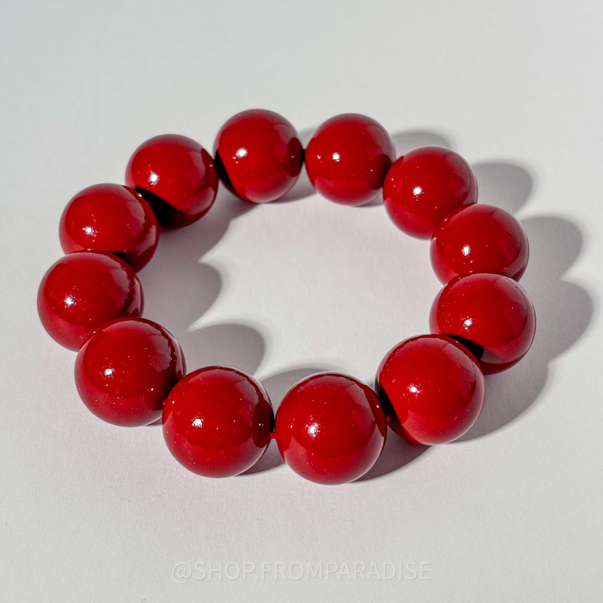 CINNABAR Large Crystal Stretch Bracelet