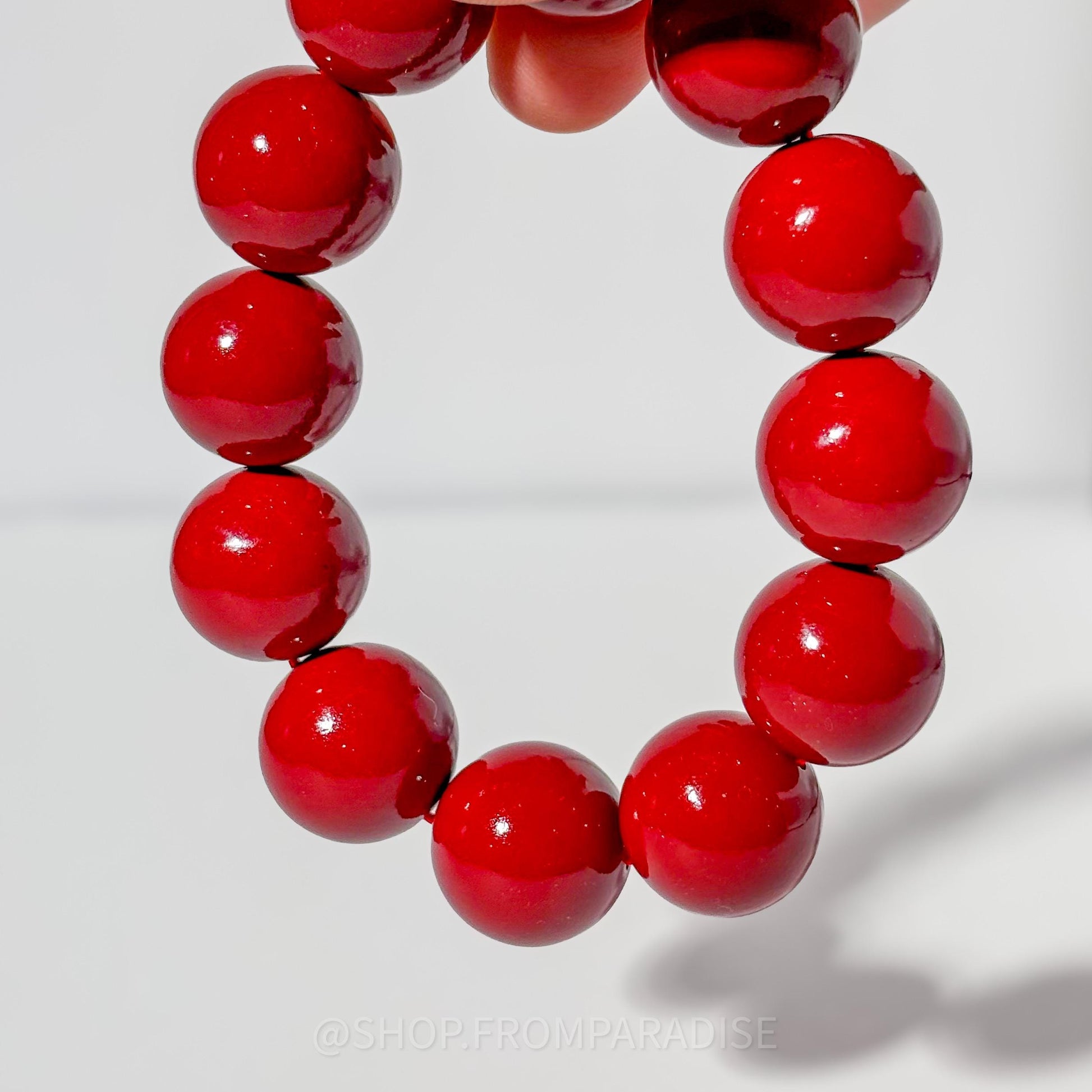 CINNABAR Large Crystal Stretch Bracelet MENS WOMEN LARGE GIFT