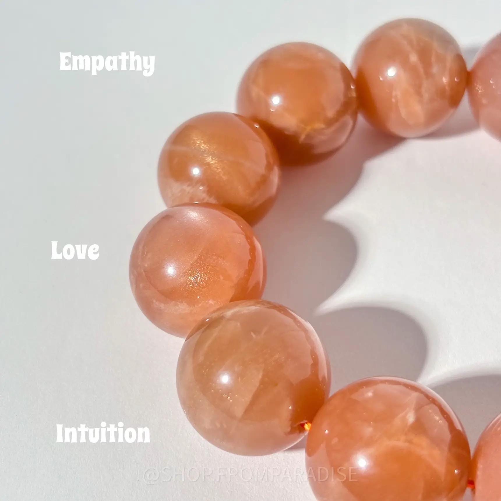 PEACH MOONSTONE Crystal Bracelet - 21mm