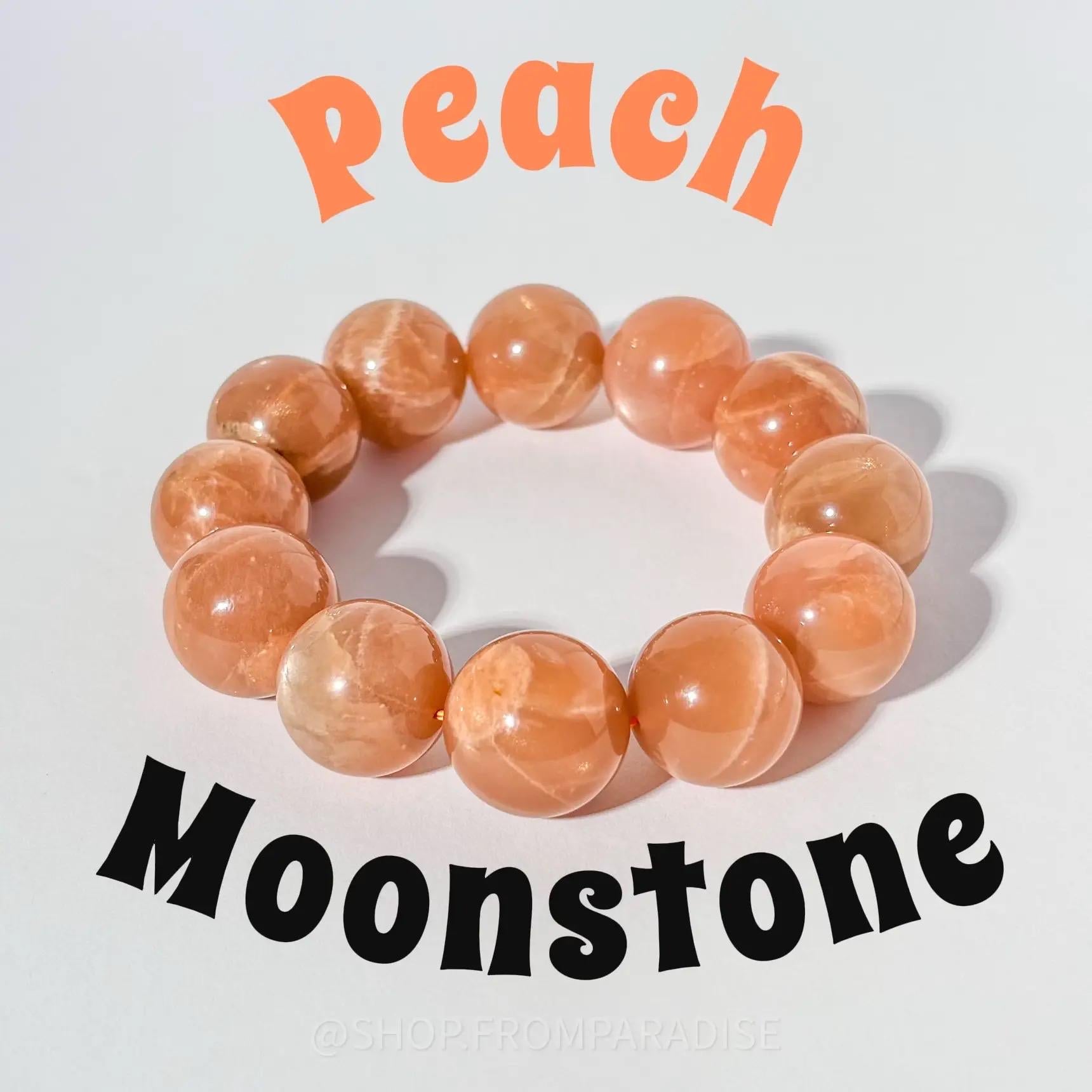 PEACH MOONSTONE Crystal Bracelet - 21mm