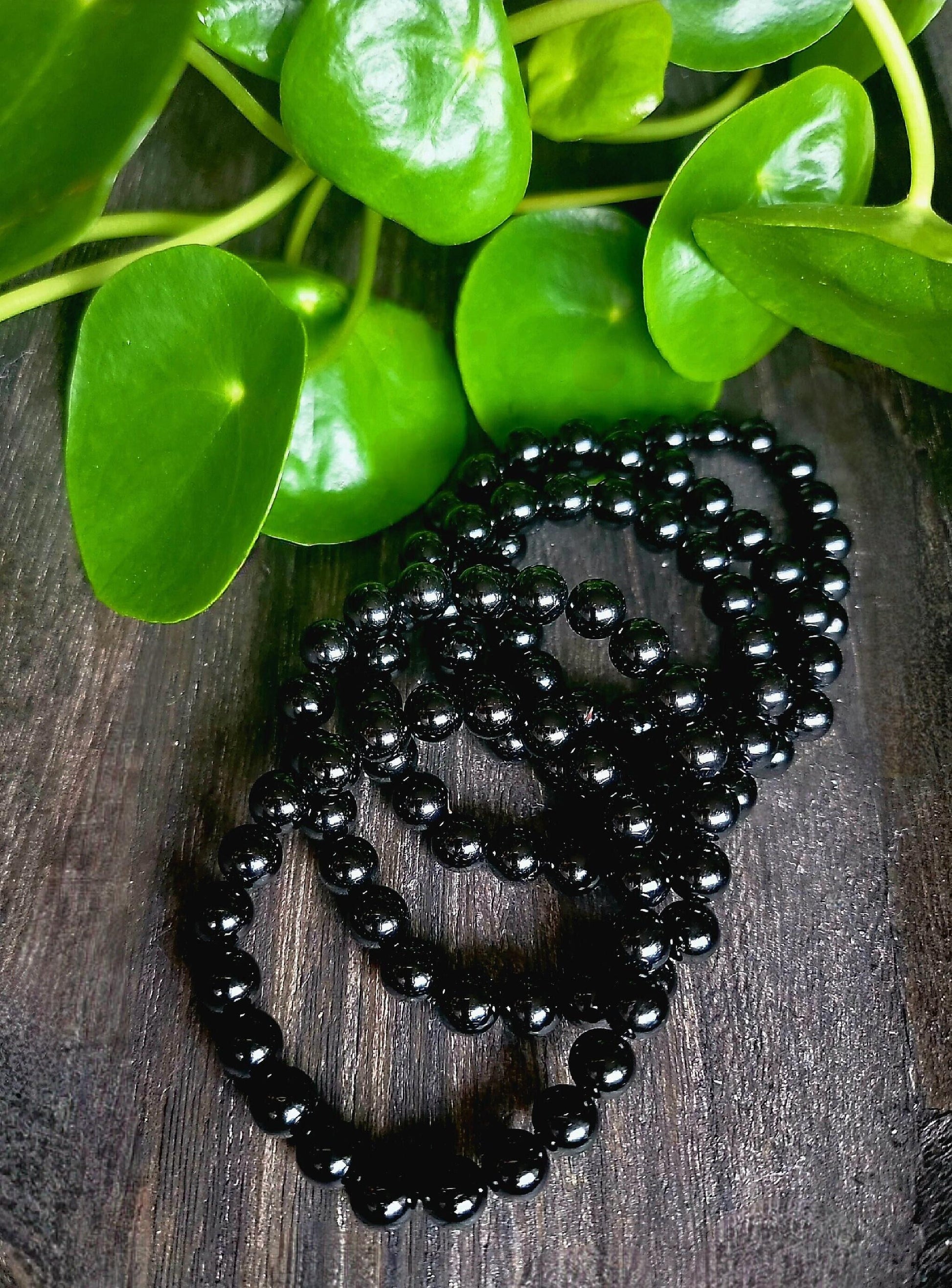 Black Obsidian Chunky Crystal Stretch Bracelet - 20mm