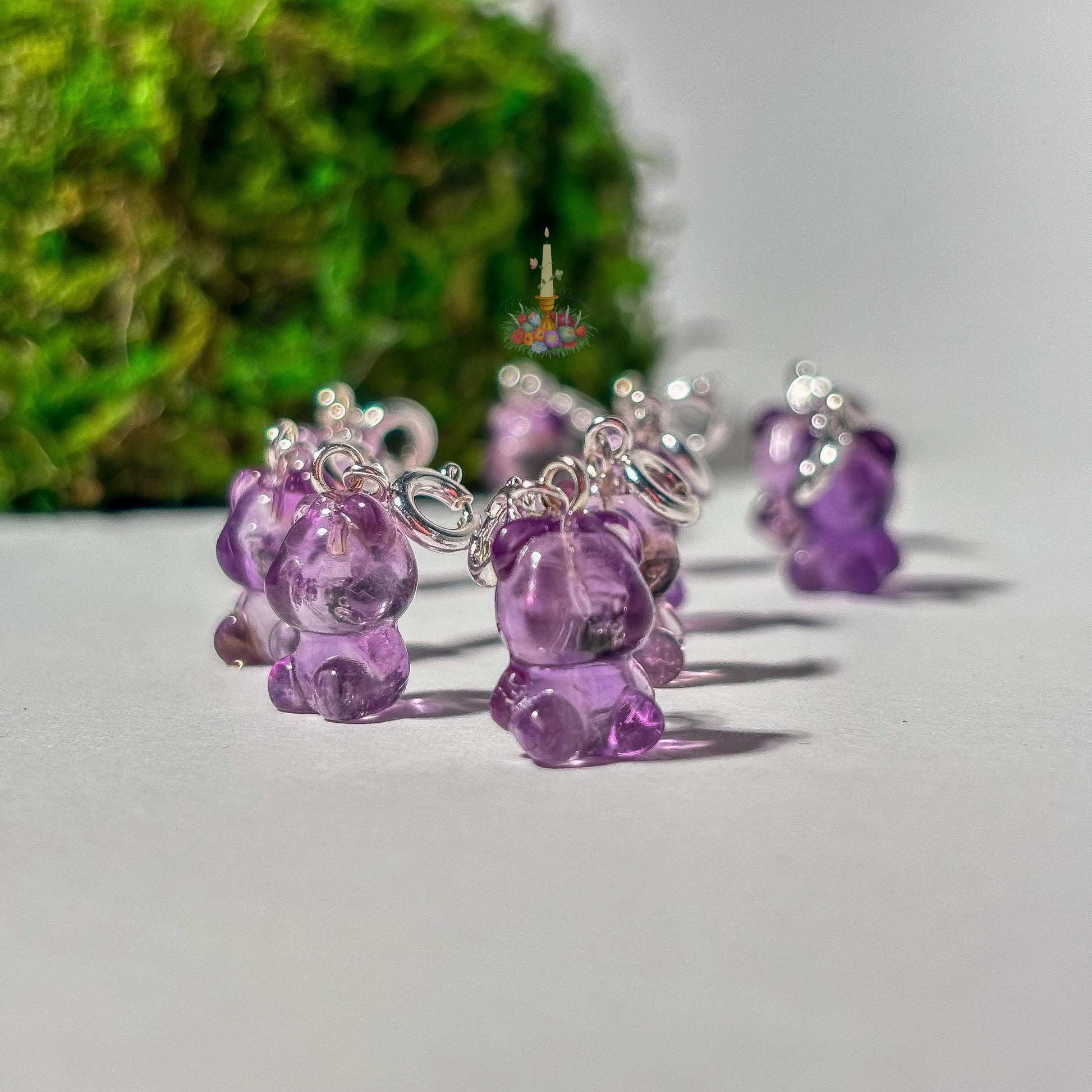 Amethyst | Ametrine Teddy Bear Charm