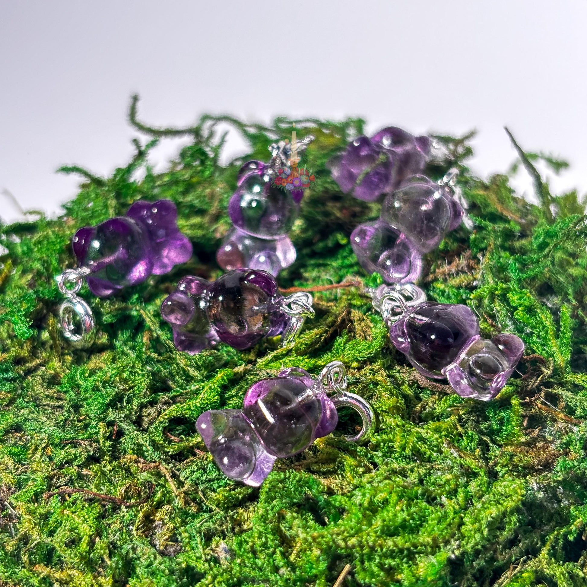 Amethyst | Ametrine Teddy Bear Charm