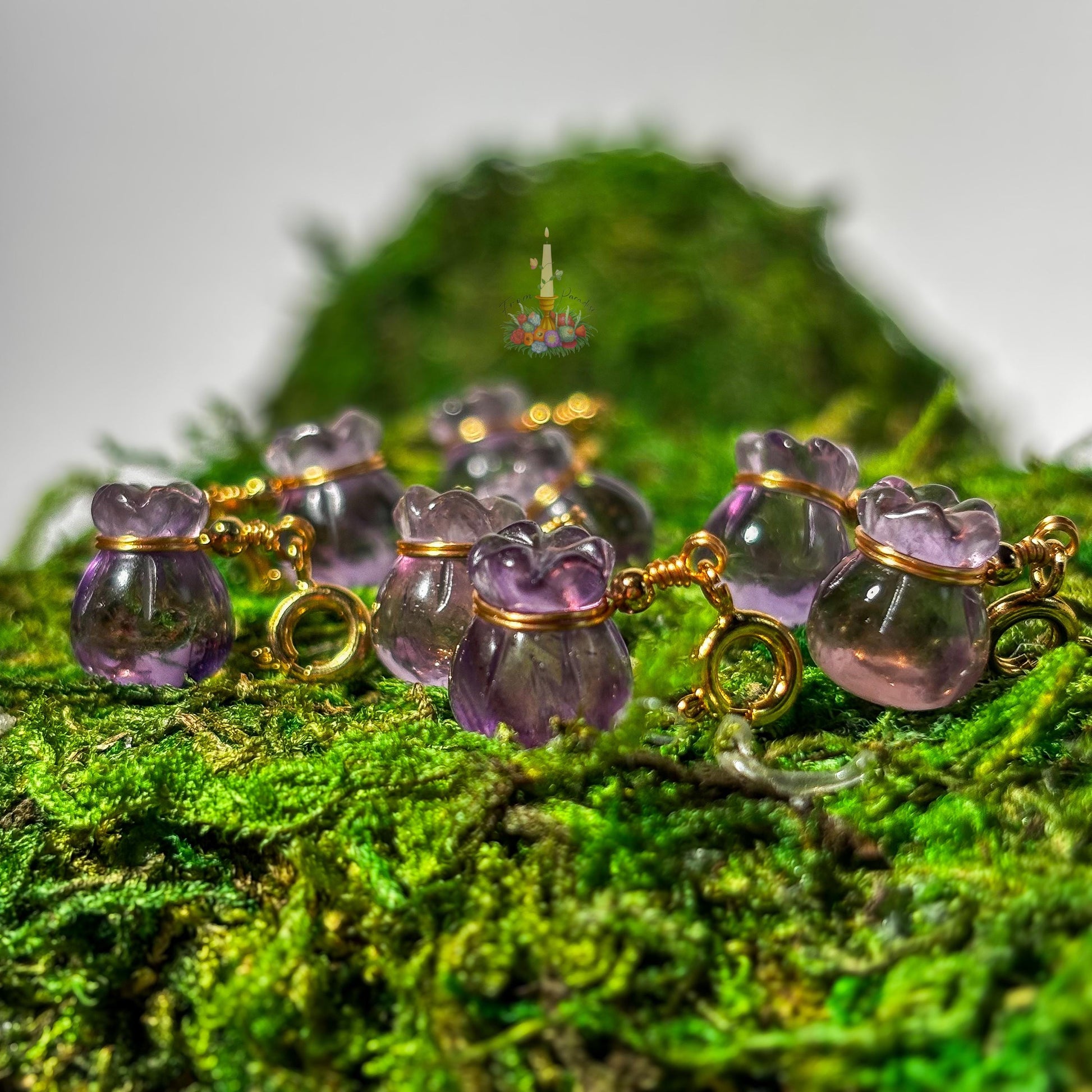 Amethyst | Ametrine Money Bag Charm