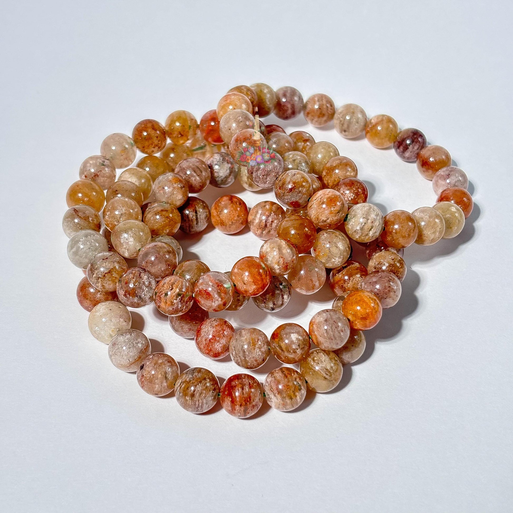 Thousand Layer Crystal Bead Bracelet: aka Four Season, Lodolite, Garden Quartz, Scenic Quartz, Inclusion Quartz