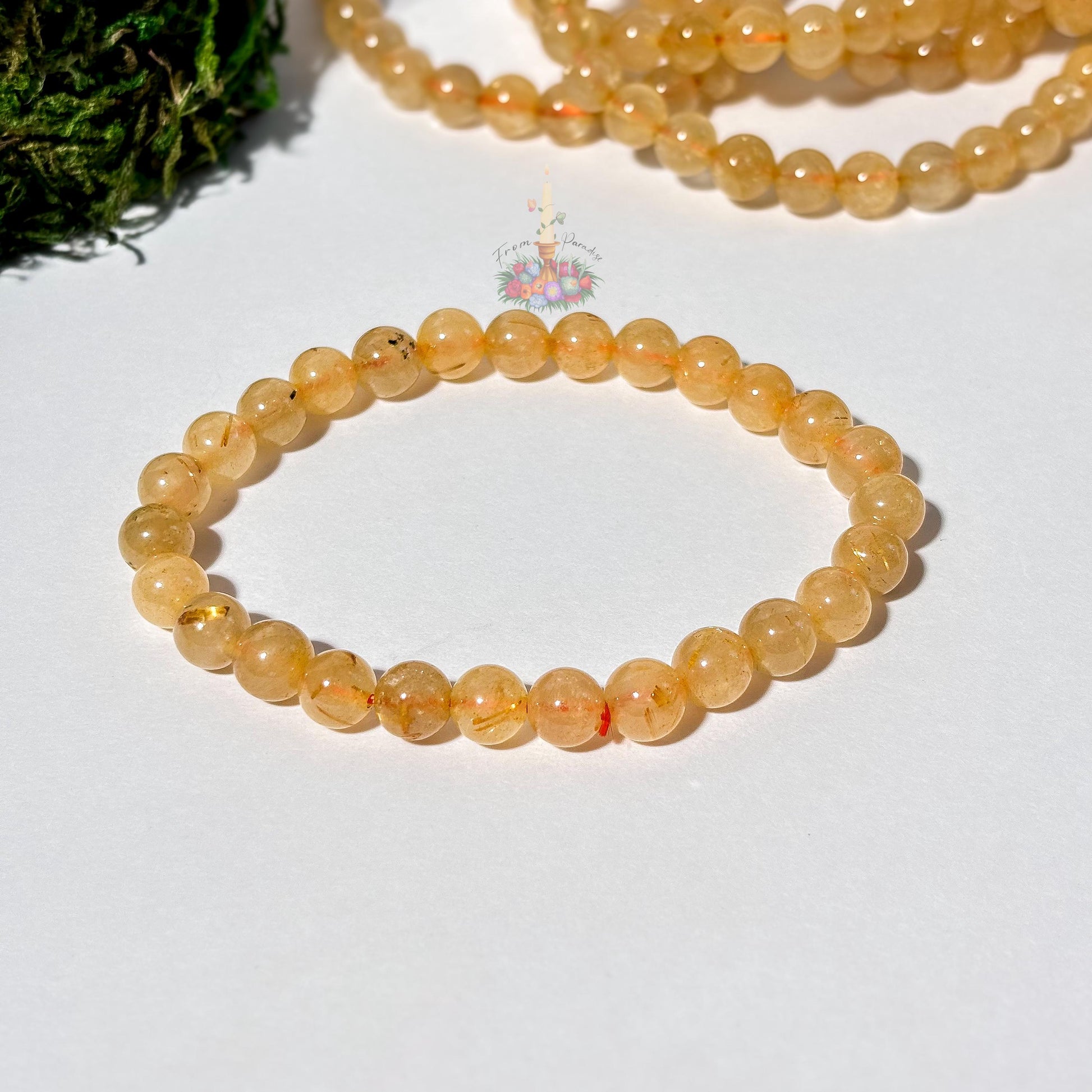 Gold Rutile Bracelet | Golden Rutilated Quartz
