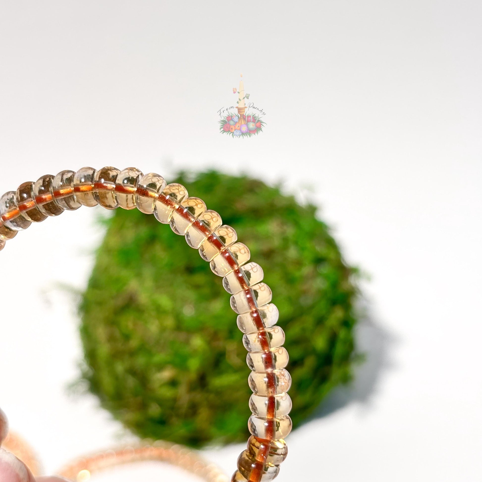 Citrine Bracelet: Stone of Joy and Success | Rondelle Stretch Bead Bracelet