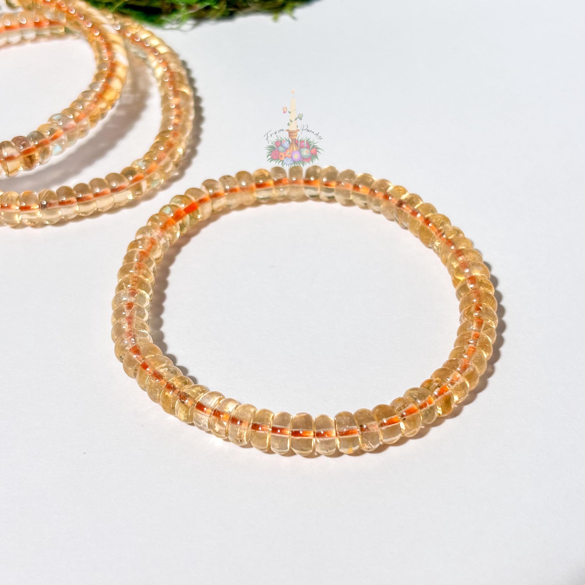 Citrine Bracelet: Stone of Joy and Success | Rondelle Stretch Bead Bracelet