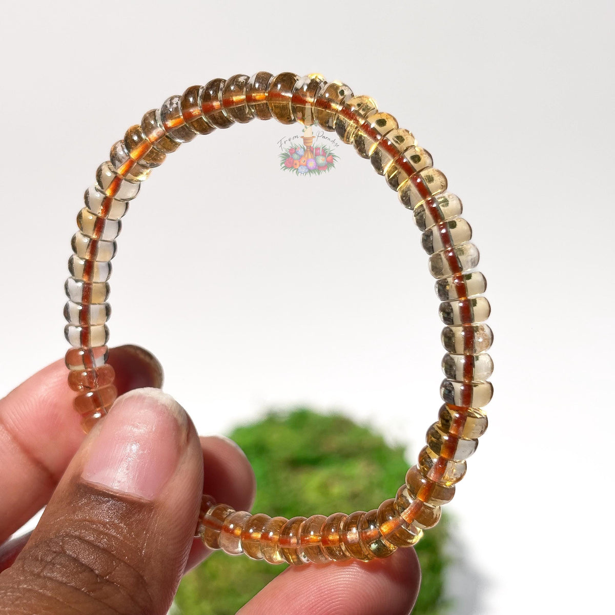 Citrine Bracelet: Stone of Joy and Success | Rondelle Stretch Bead Bracelet