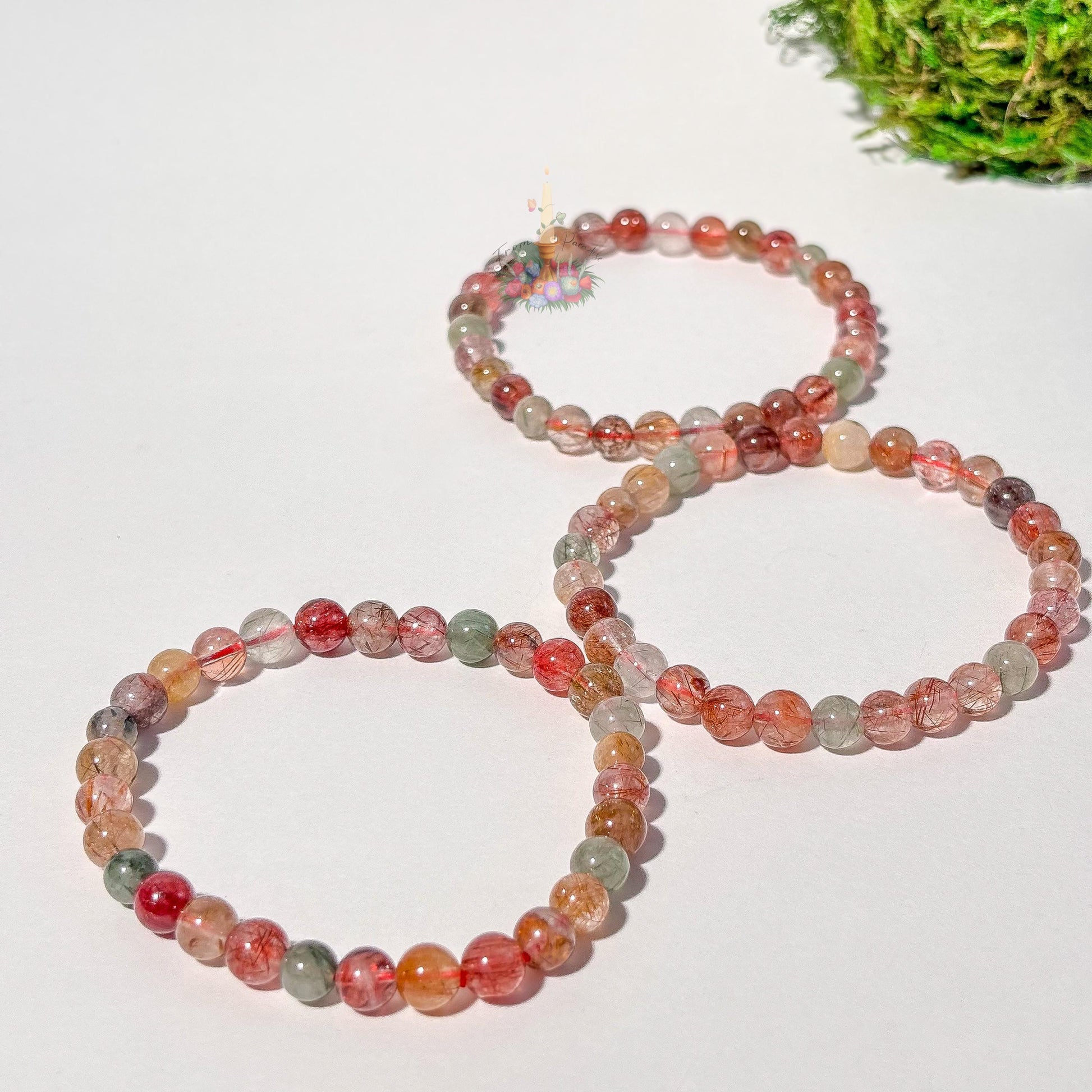 Mixed Rutile Bracelet: Energy for Power and Transformation | Crystal Jewelry