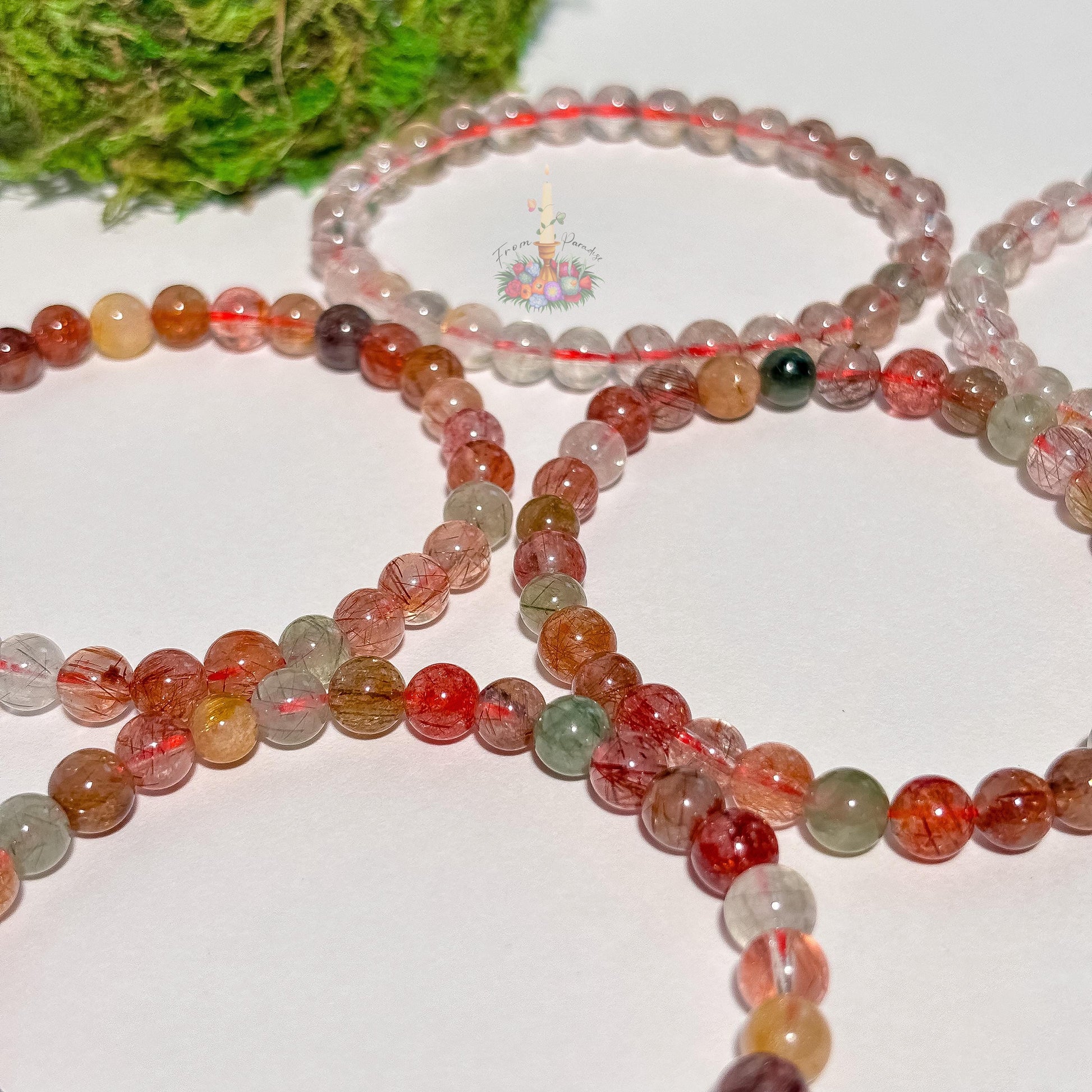 Mixed Rutile Bracelet: Energy for Power and Transformation | Crystal Jewelry