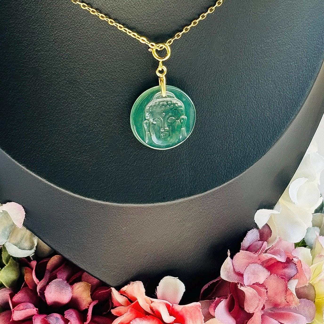 Green Jadeite Sitting Buddha Bracelet Charm