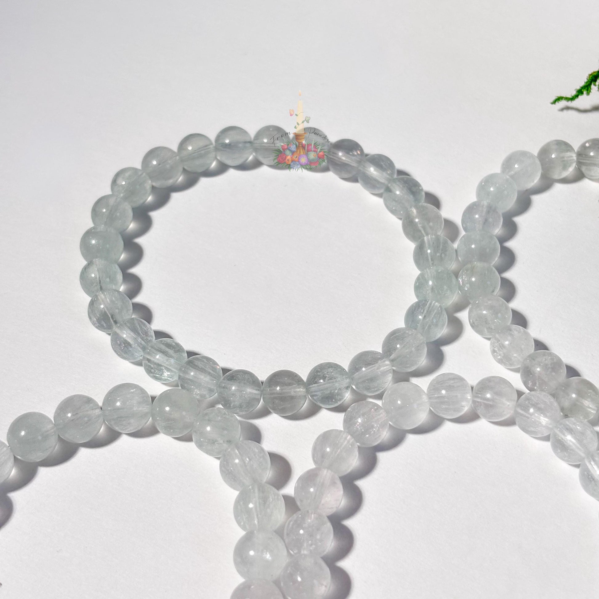 Colorless Fluorite Bracelet: Stone for Clear Vision and Higher Awareness | Uncommon Color | Crystal Jewelry