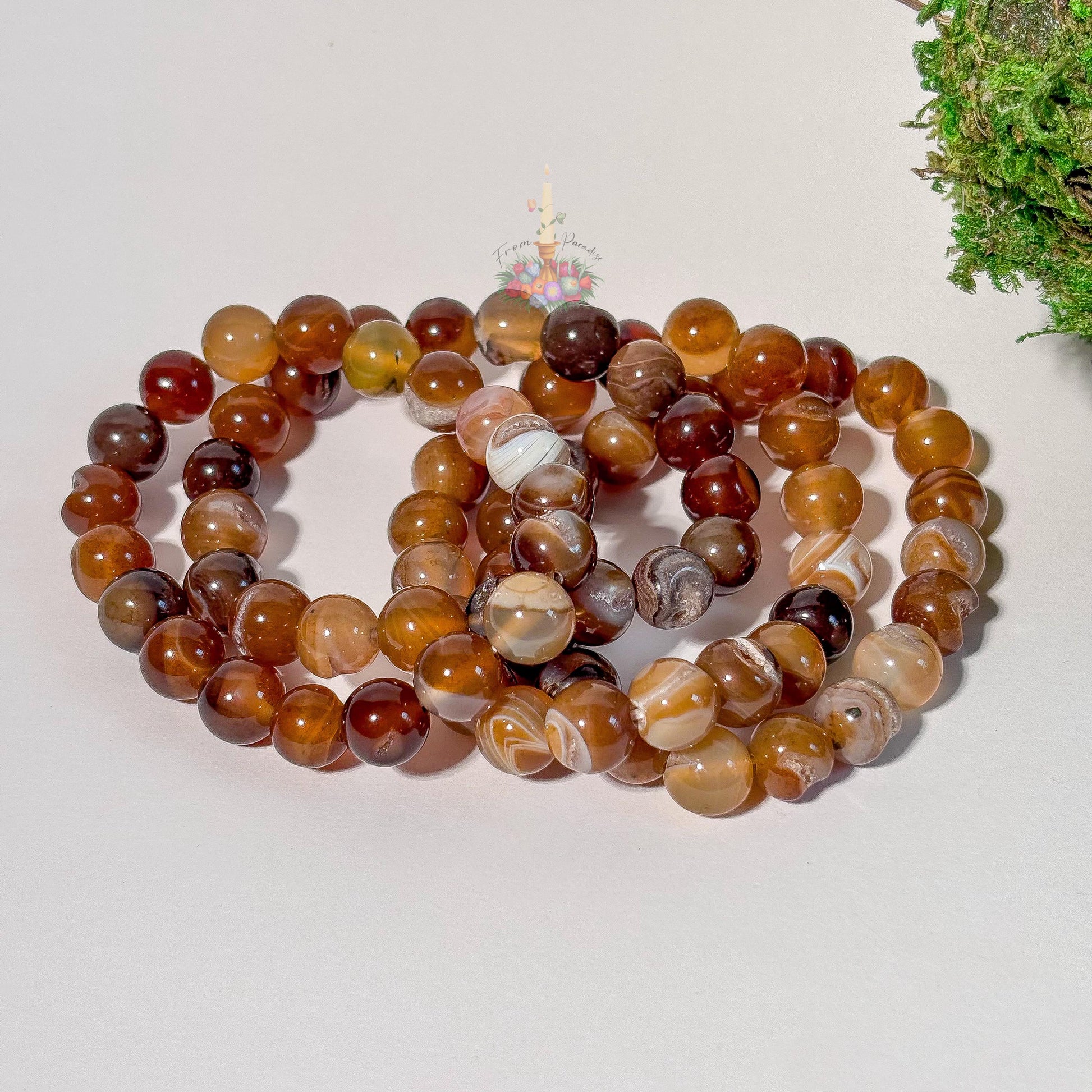 Geode Agate Bracelet: Stone for Hidden Potential and Strength | Crystal Jewelry | Brown Banded Druzy Agate