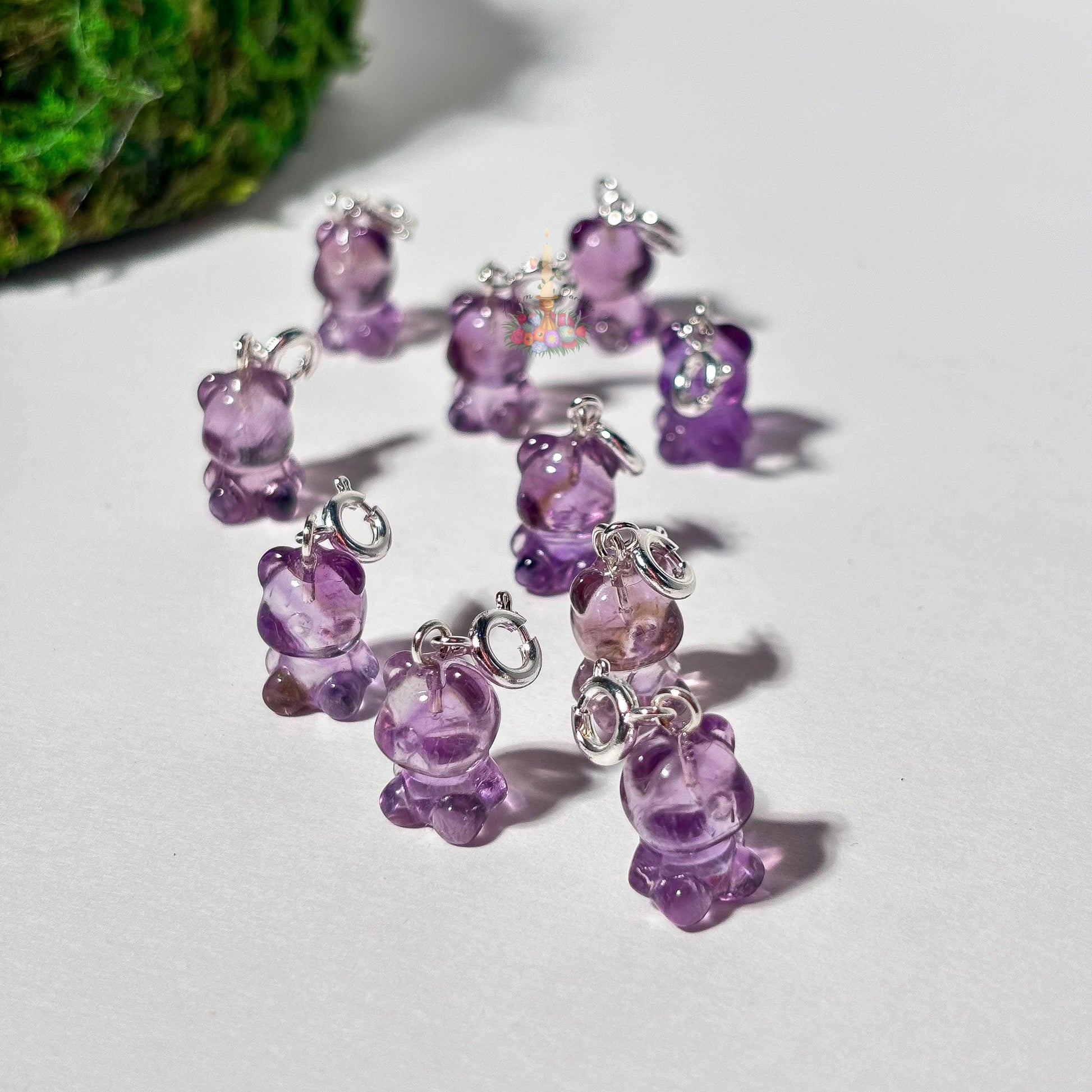 Amethyst | Ametrine Teddy Bear Charm