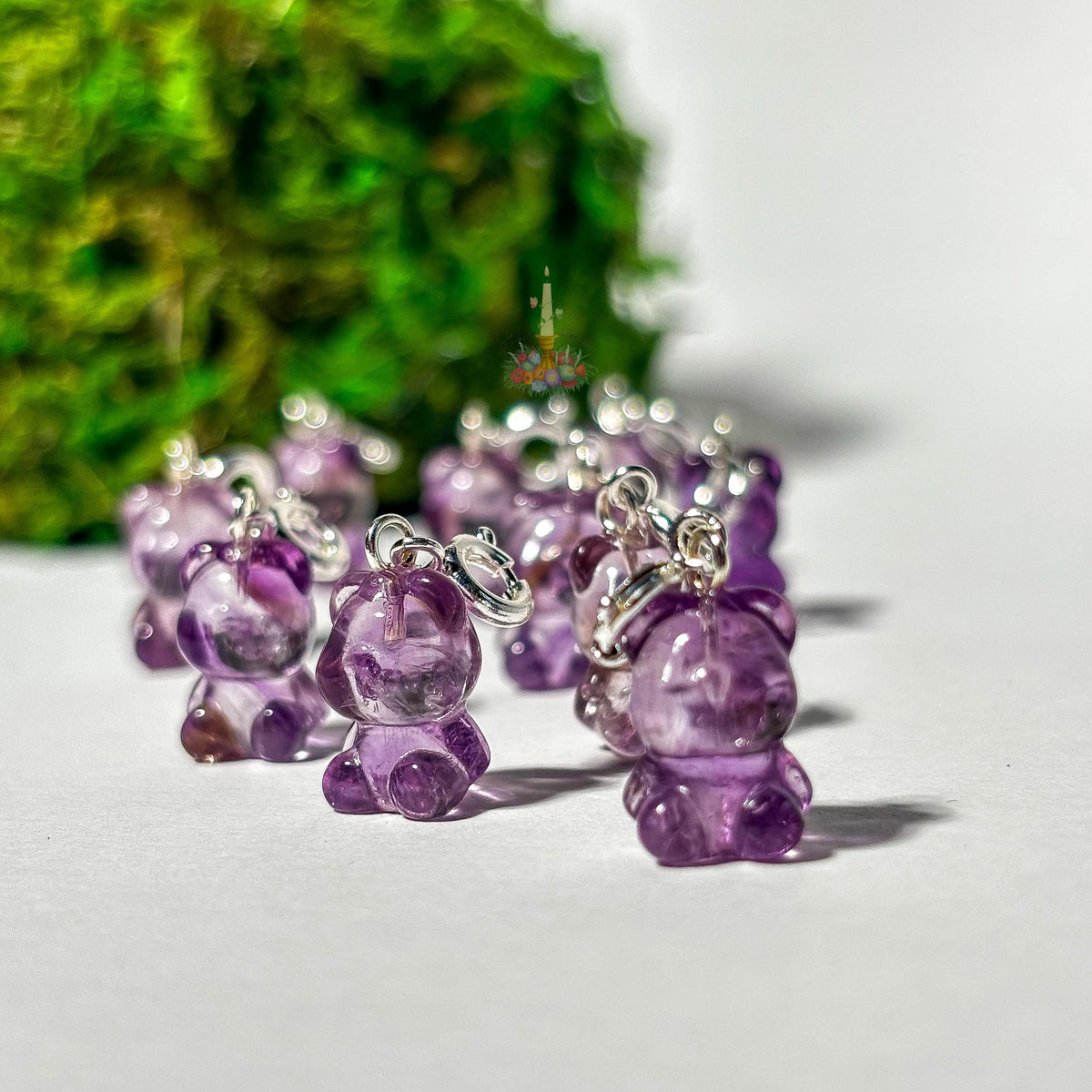 Amethyst | Ametrine Teddy Bear Charm