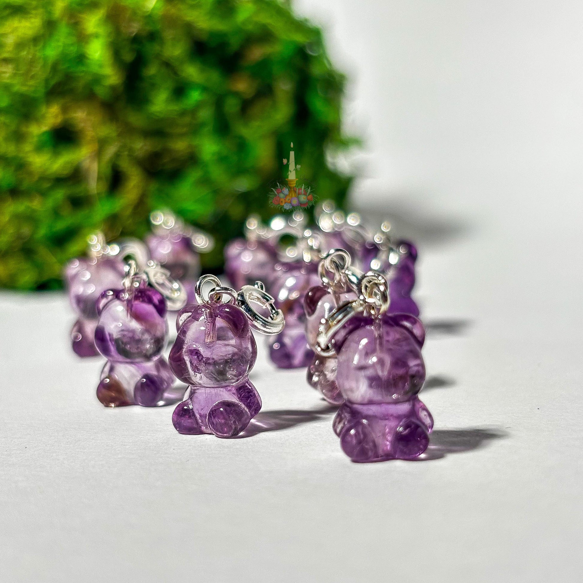 Amethyst | Ametrine Teddy Bear Charm