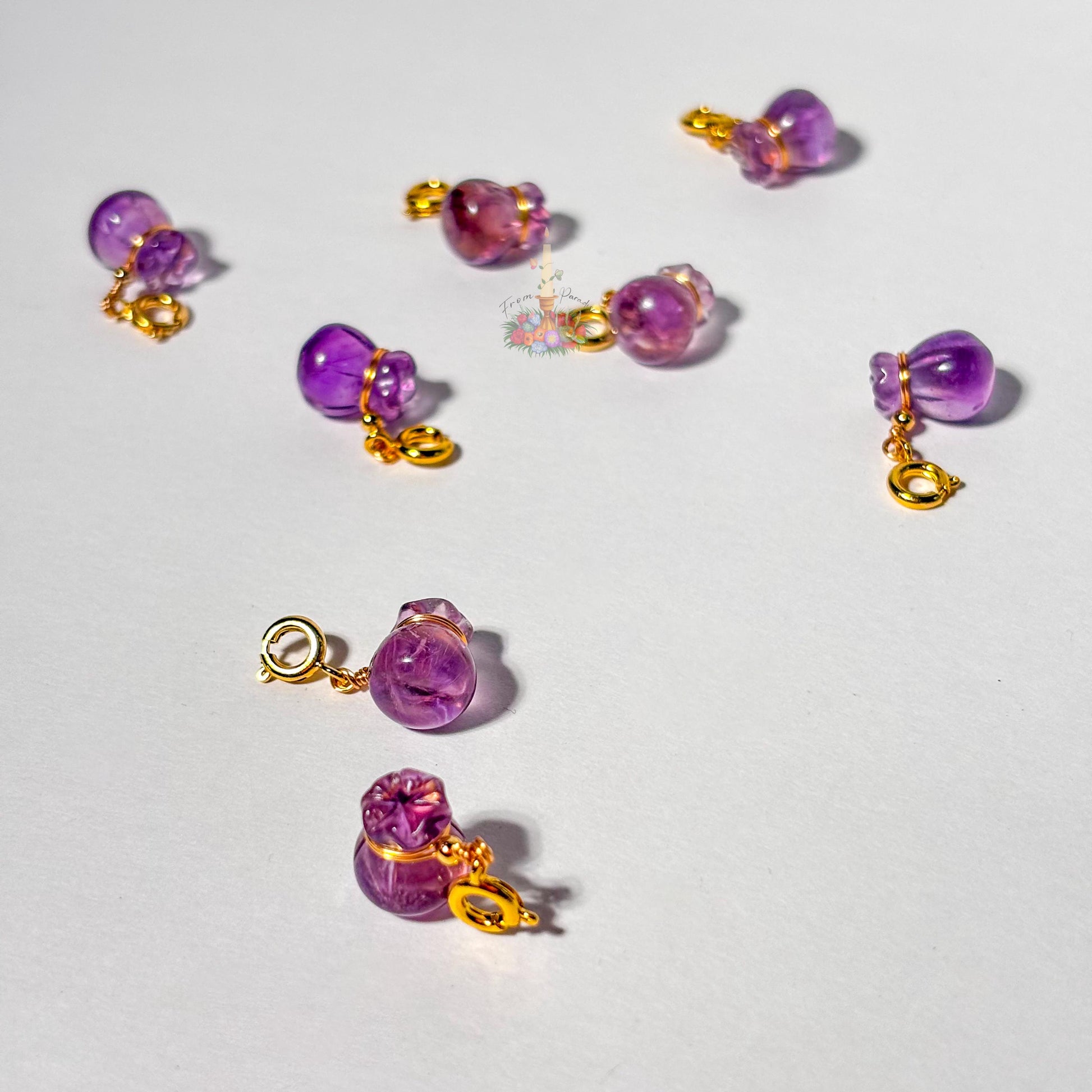Amethyst | Ametrine Money Bag Charm