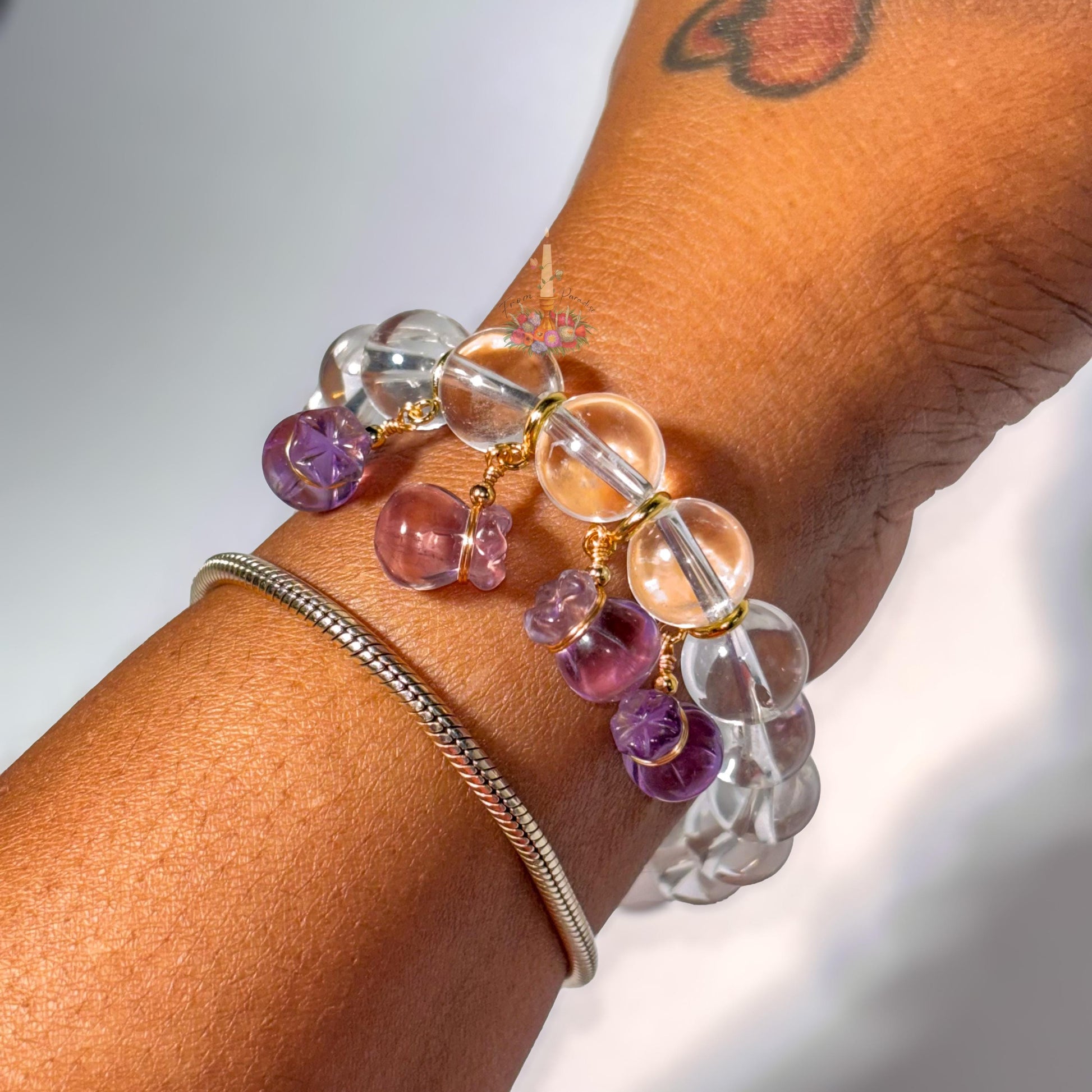 Amethyst | Ametrine Money Bag Charm