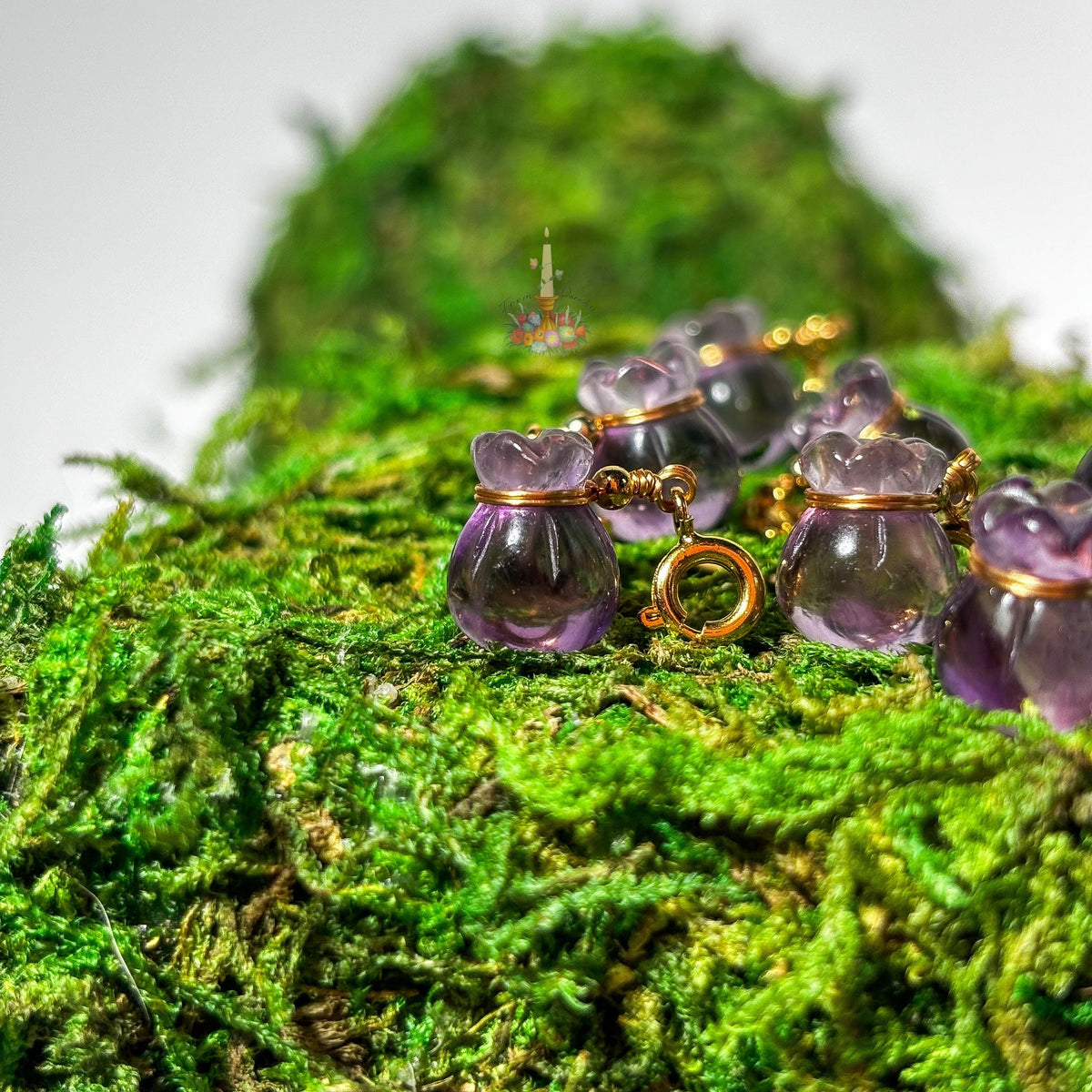 Amethyst | Ametrine Money Bag Charm