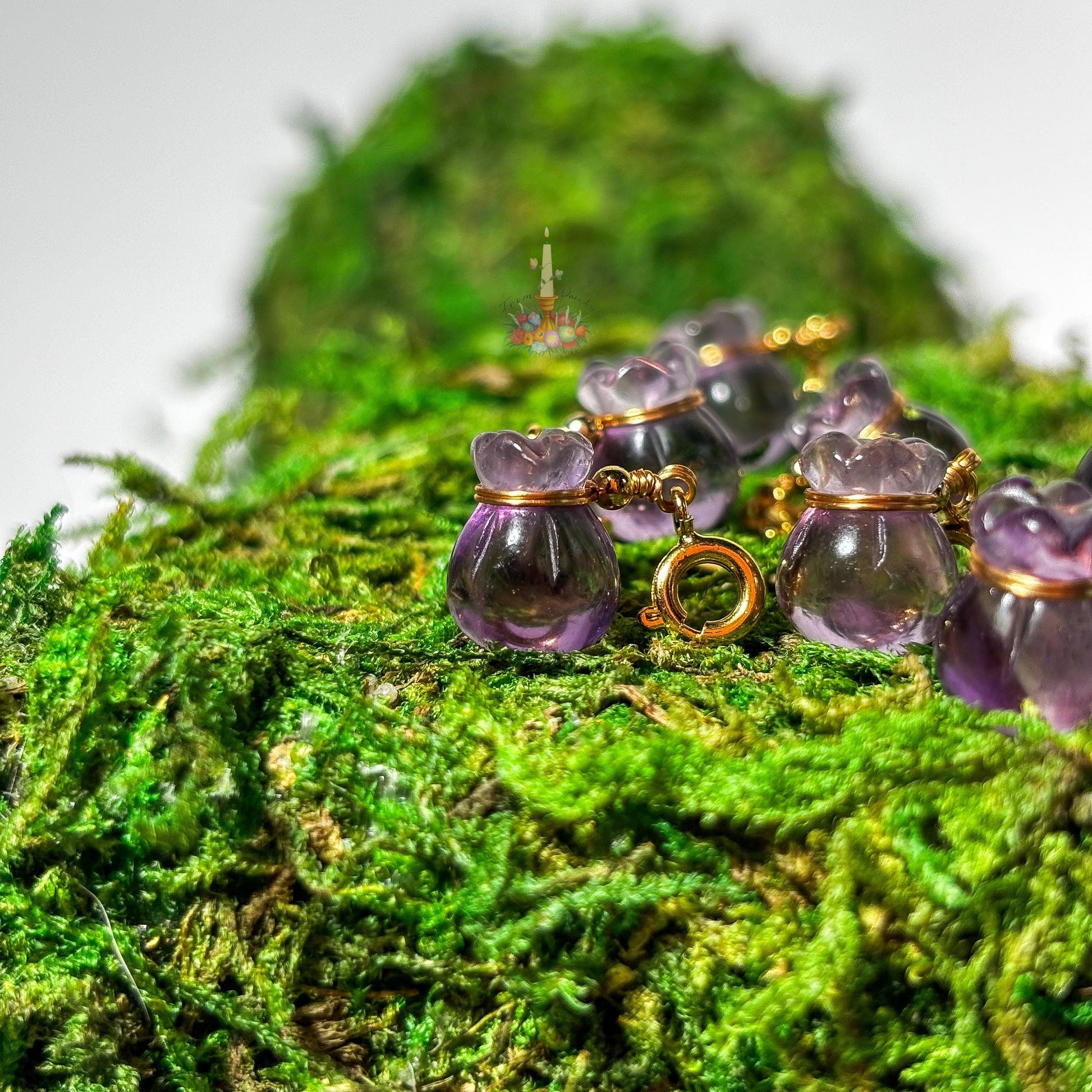 Amethyst | Ametrine Money Bag Charm