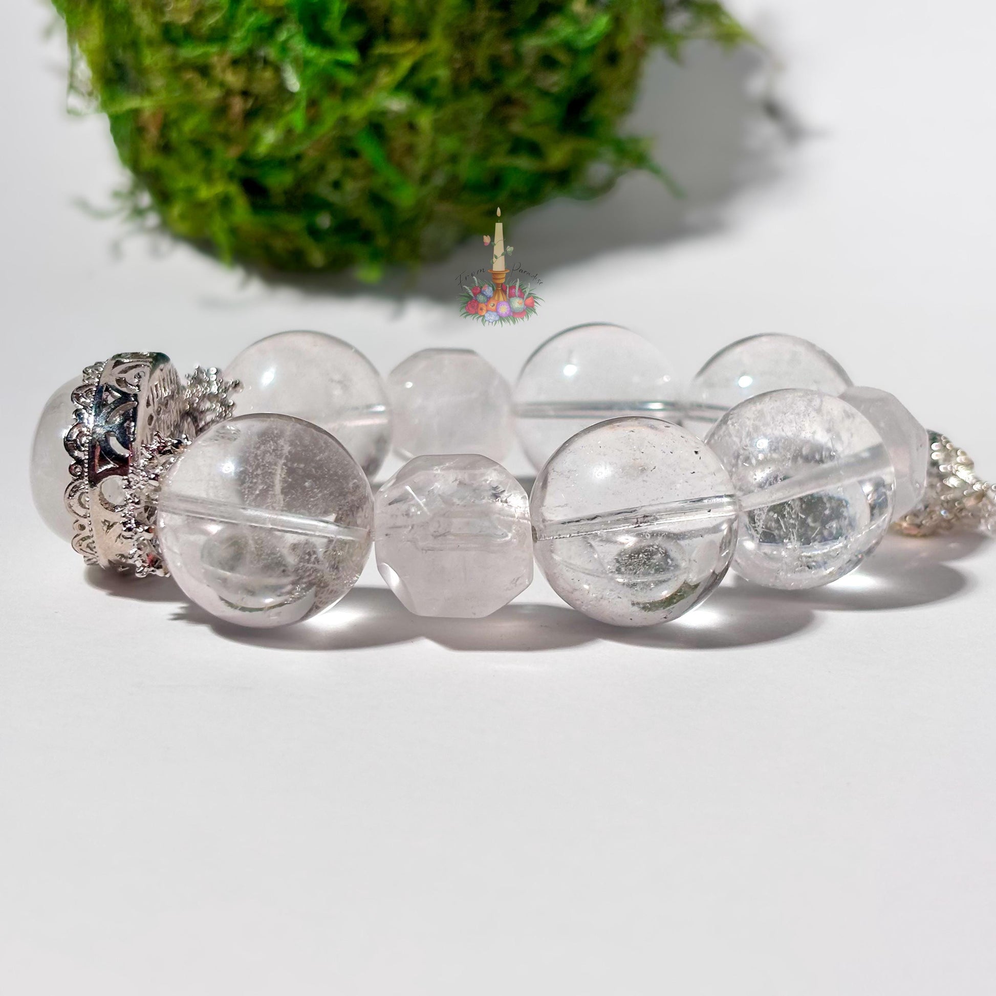 Clear Quartz Artisan Charm Bracelet