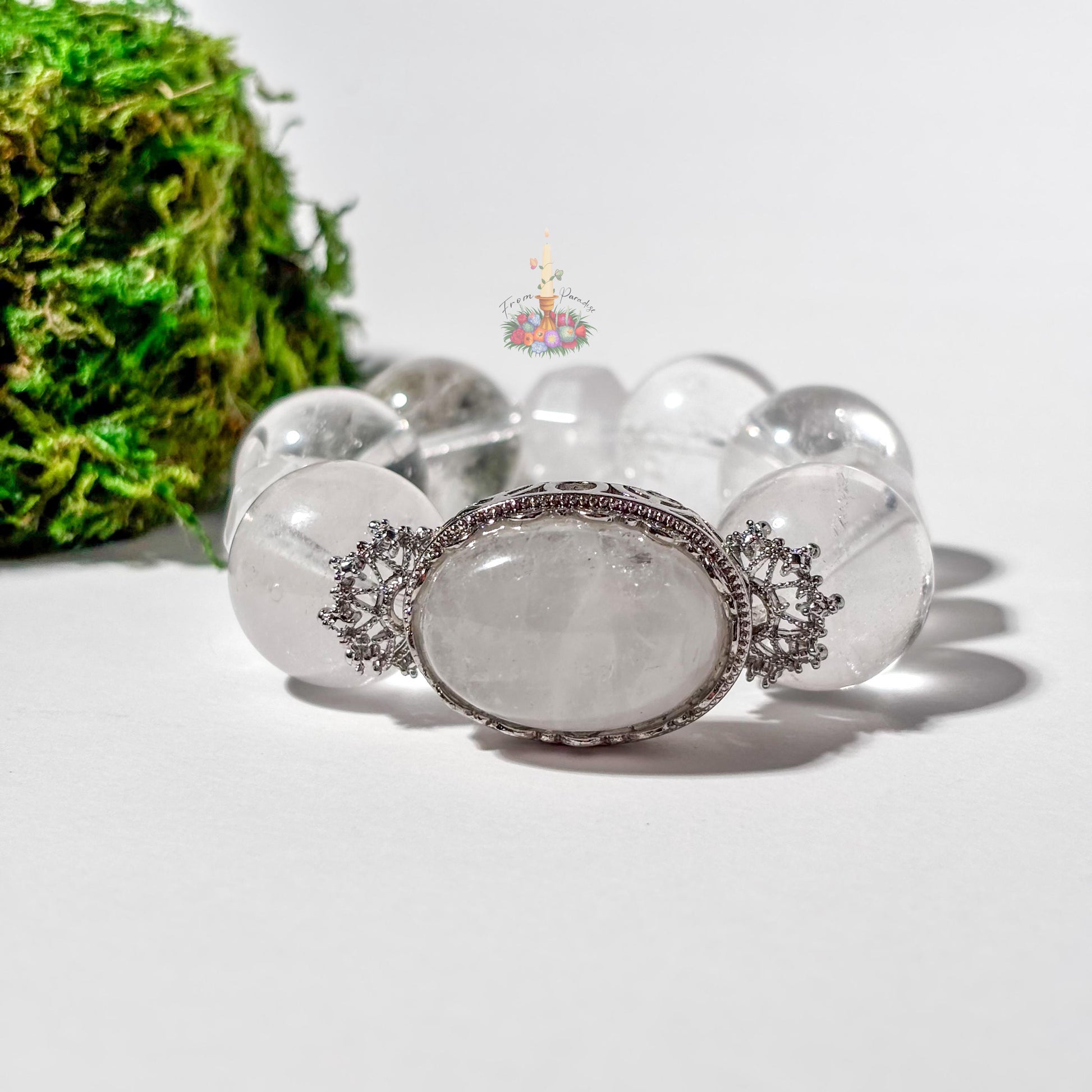 Clear Quartz Artisan Charm Bracelet