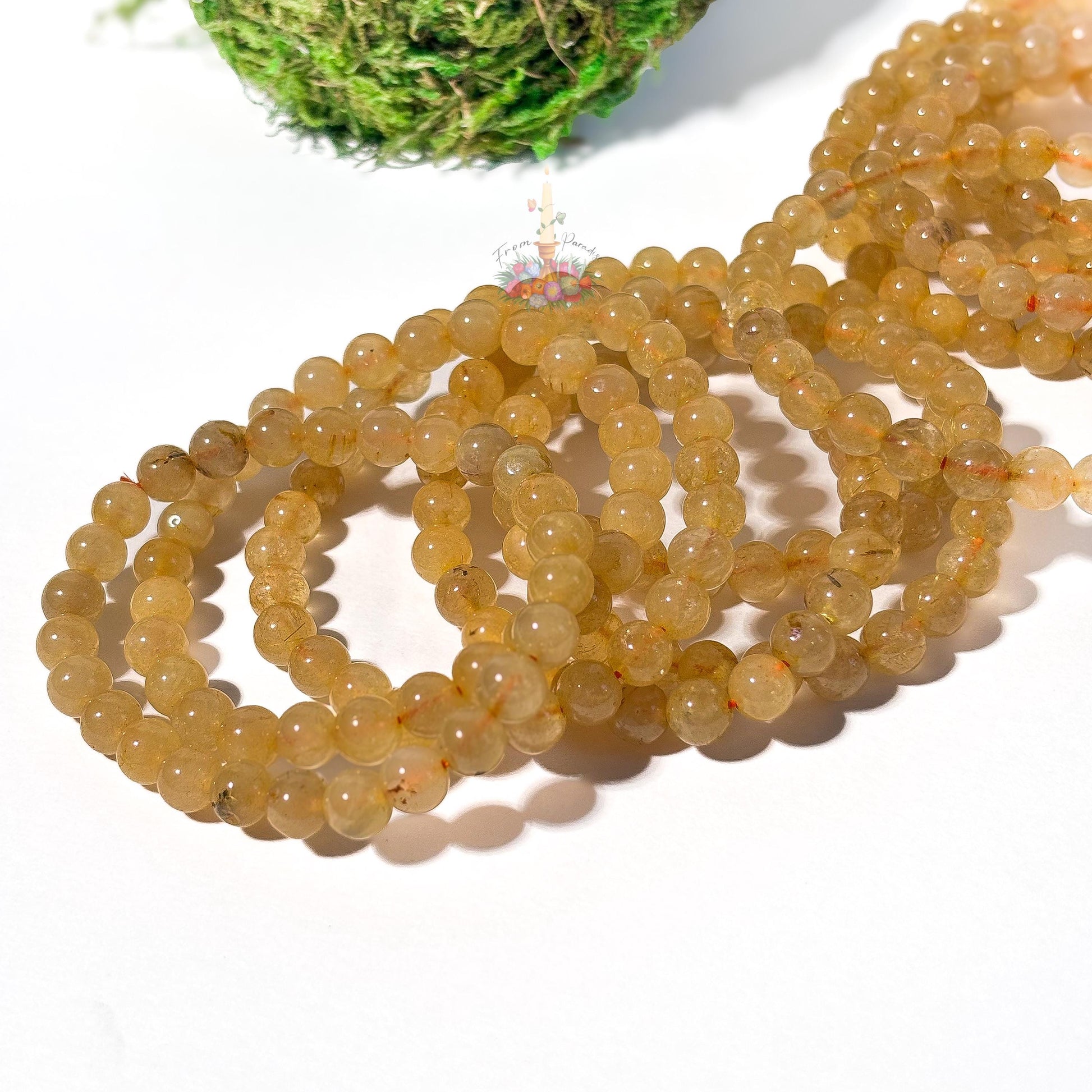 Gold Rutile Bracelet | Golden Rutilated Quartz
