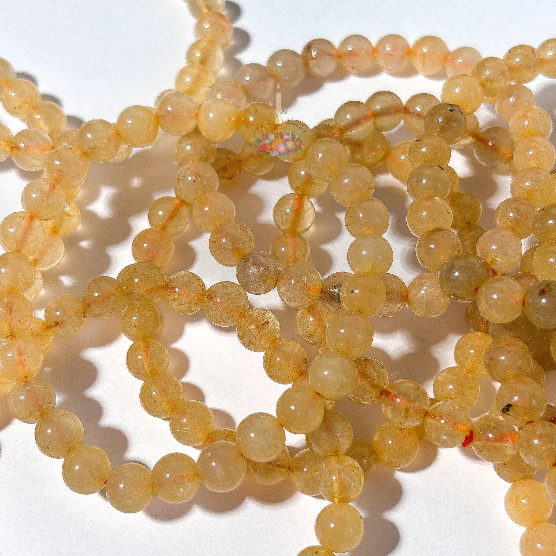 Gold Rutile Bracelet | Golden Rutilated Quartz