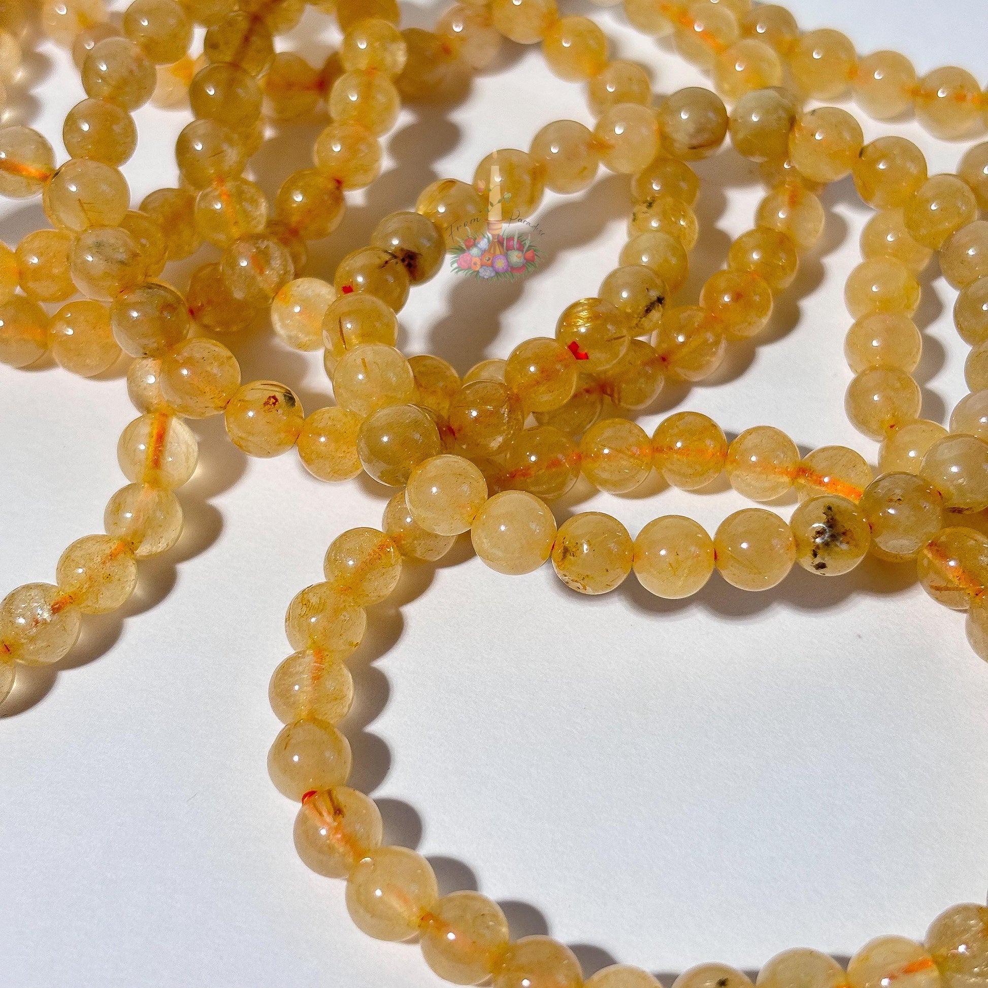 Gold Rutile Bracelet | Golden Rutilated Quartz
