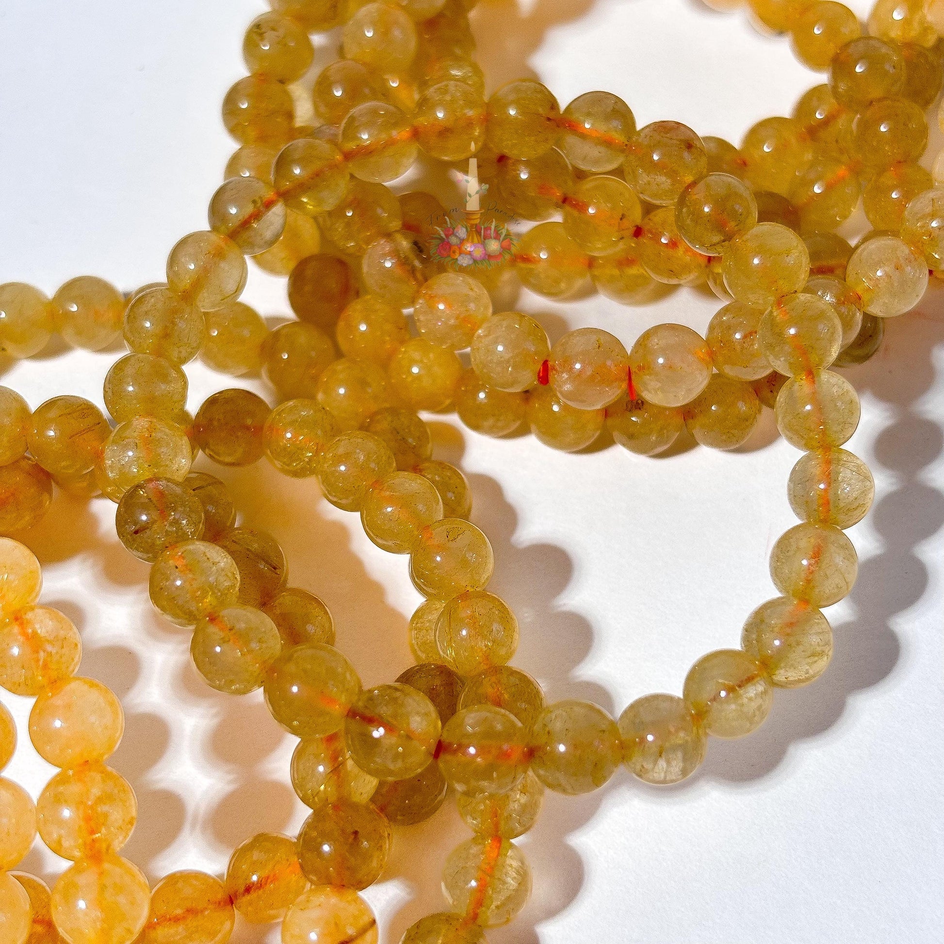 Gold Rutile Bracelet | Golden Rutilated Quartz