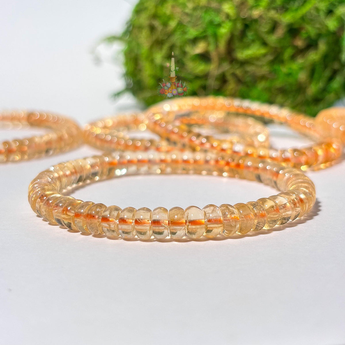 Citrine Bracelet: Stone of Joy and Success | Rondelle Stretch Bead Bracelet
